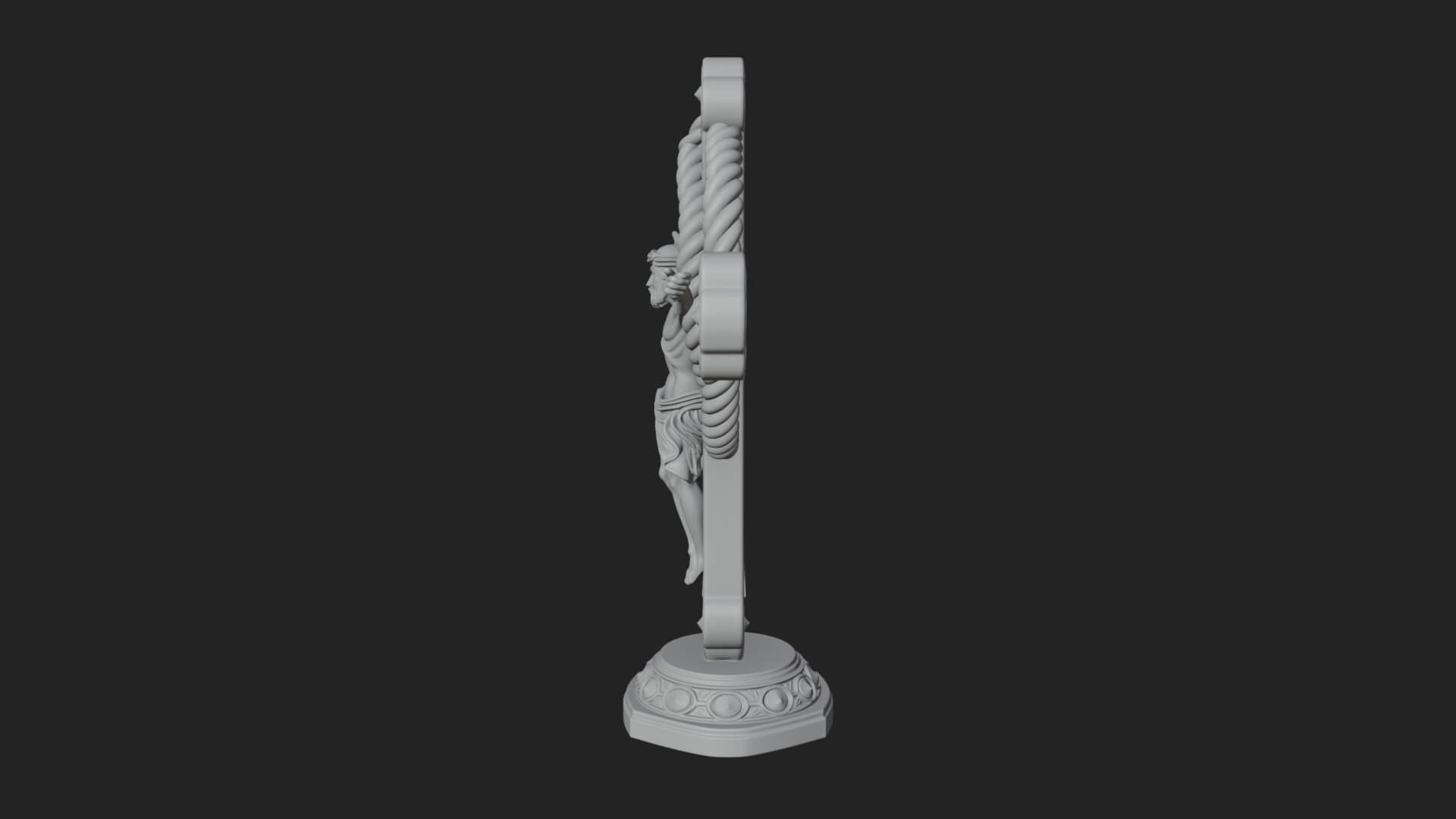 Gemmed Crucifix Cross Model Design 16 3D Print Model 3D Model