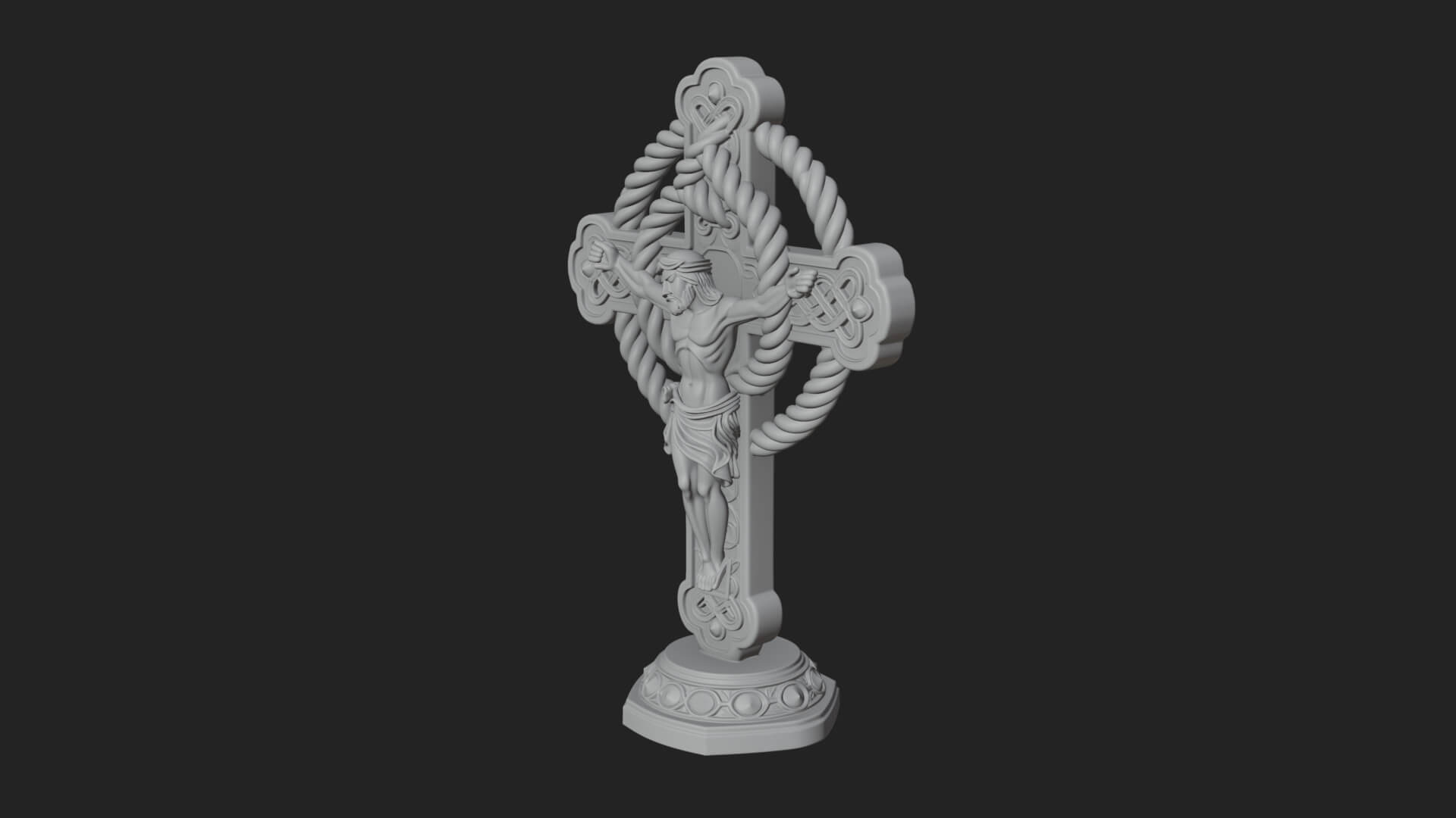 Gemmed Crucifix Cross Model Design 16 3D Print Model 3D Model