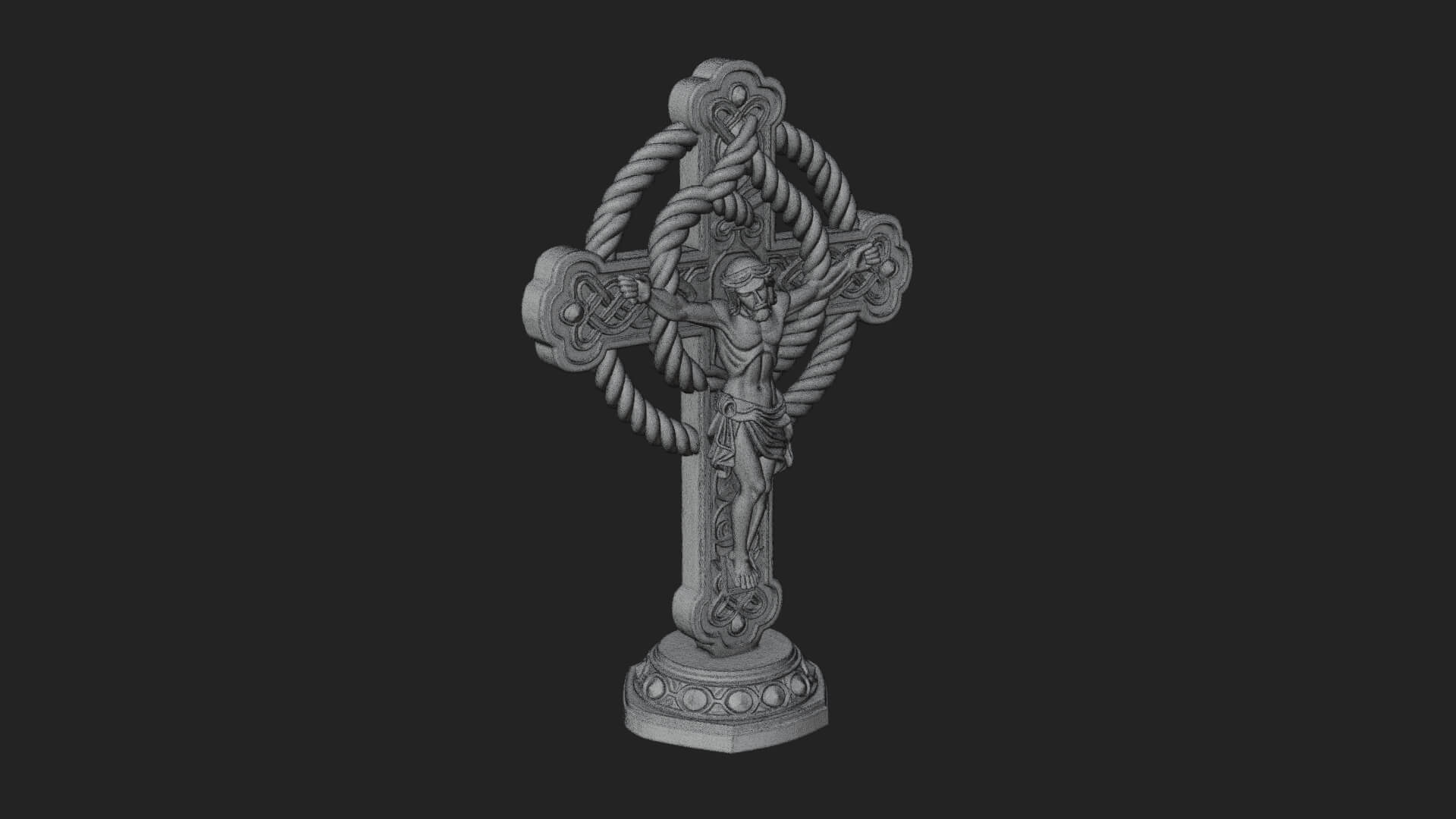 Gemmed Crucifix Cross Model Design 16 3D Print Model 3D Model