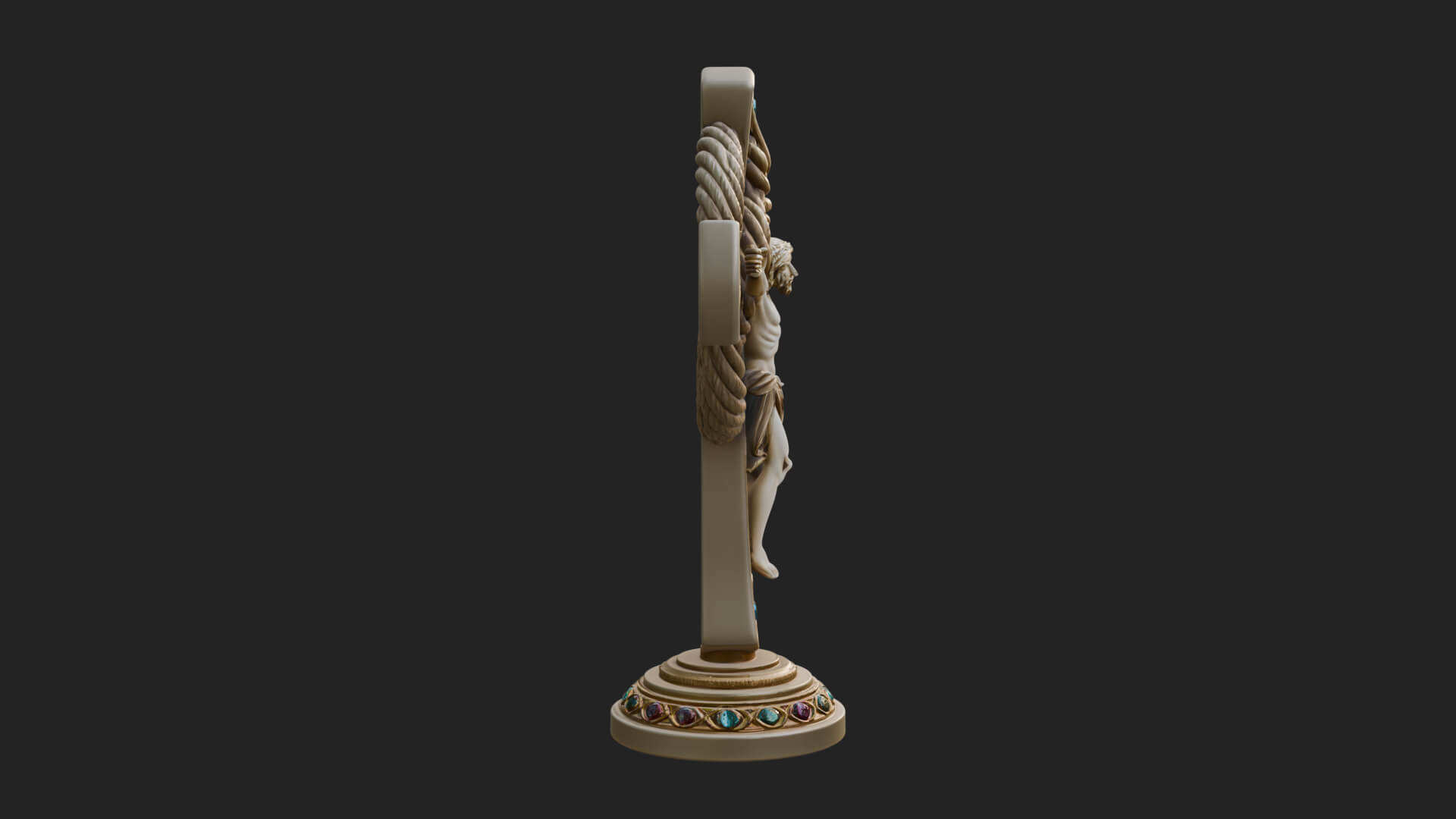 Gemmed Crucifix Cross Model Design 17 3D Print Model 3D Model