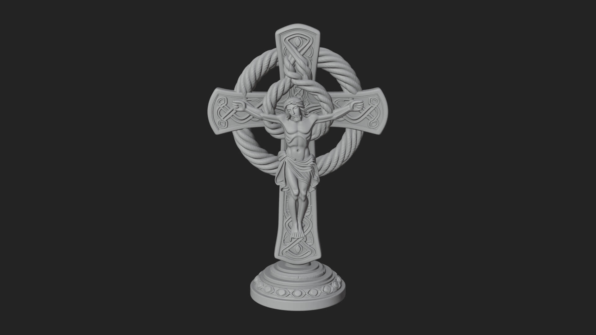 Gemmed Crucifix Cross Model Design 17 3D Print Model 3D Model