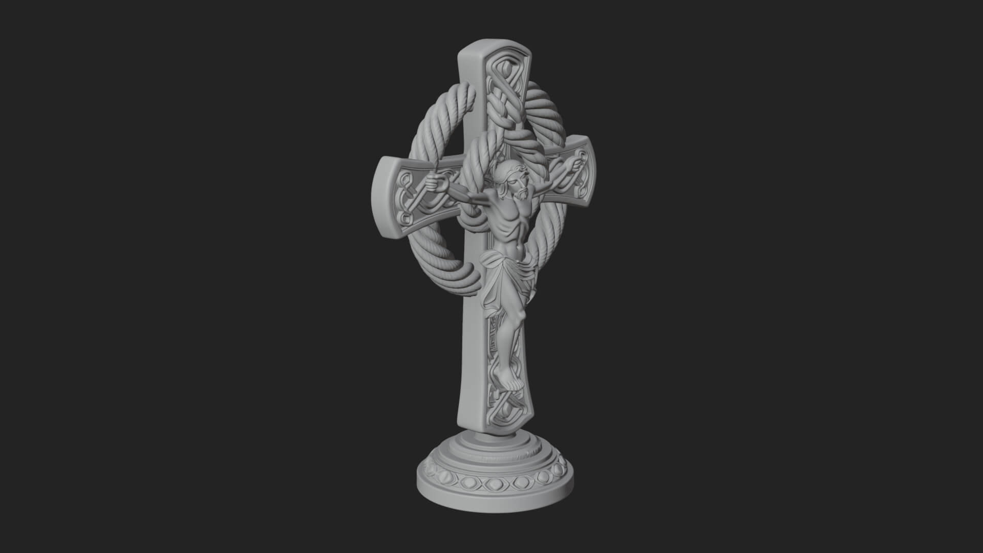 Gemmed Crucifix Cross Model Design 17 3D Print Model 3D Model