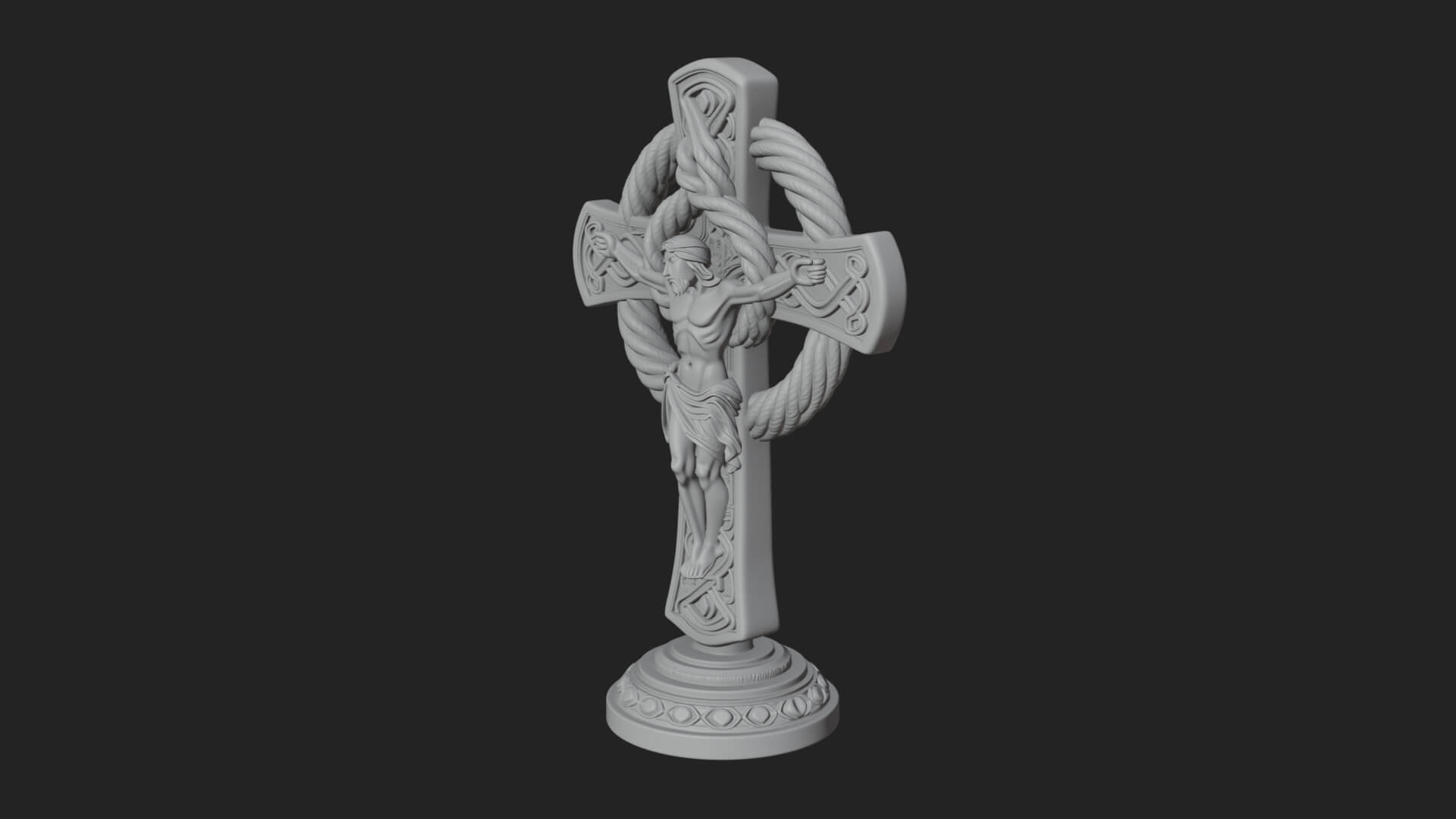 Gemmed Crucifix Cross Model Design 17 3D Print Model 3D Model