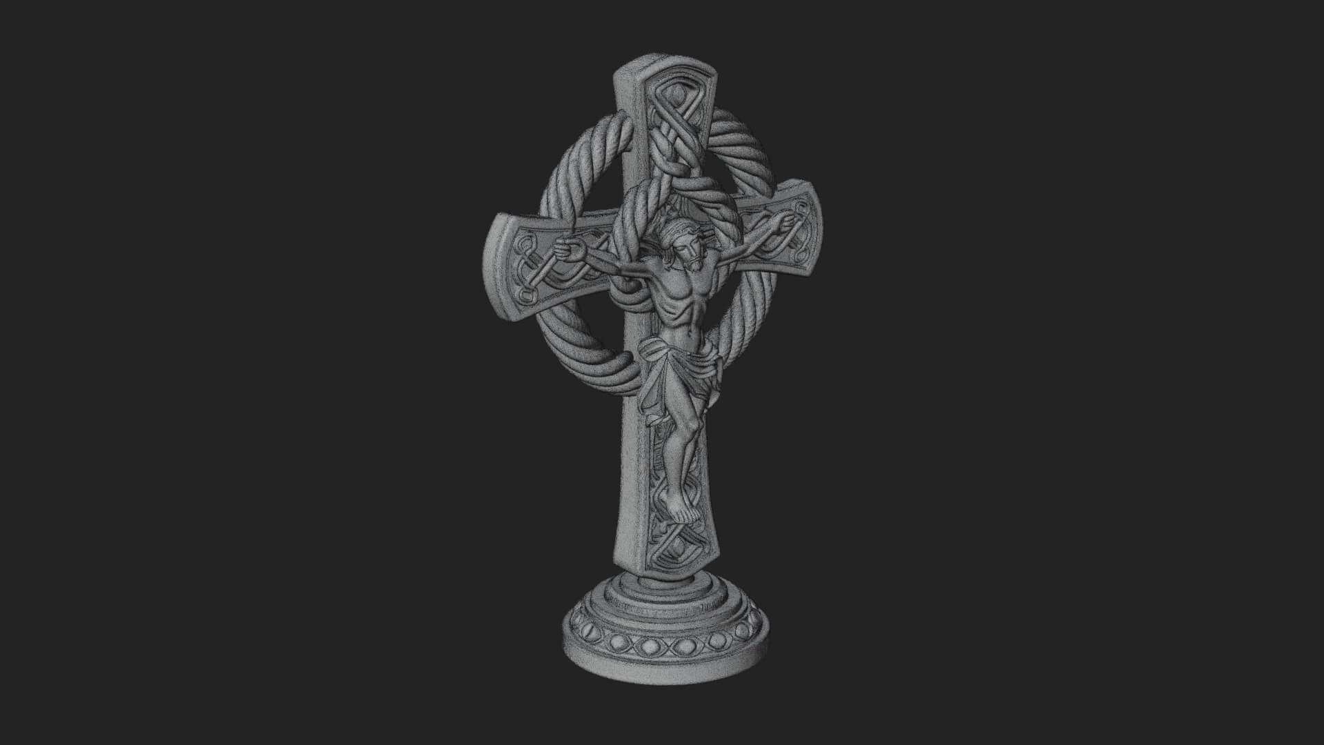 Gemmed Crucifix Cross Model Design 17 3D Print Model 3D Model