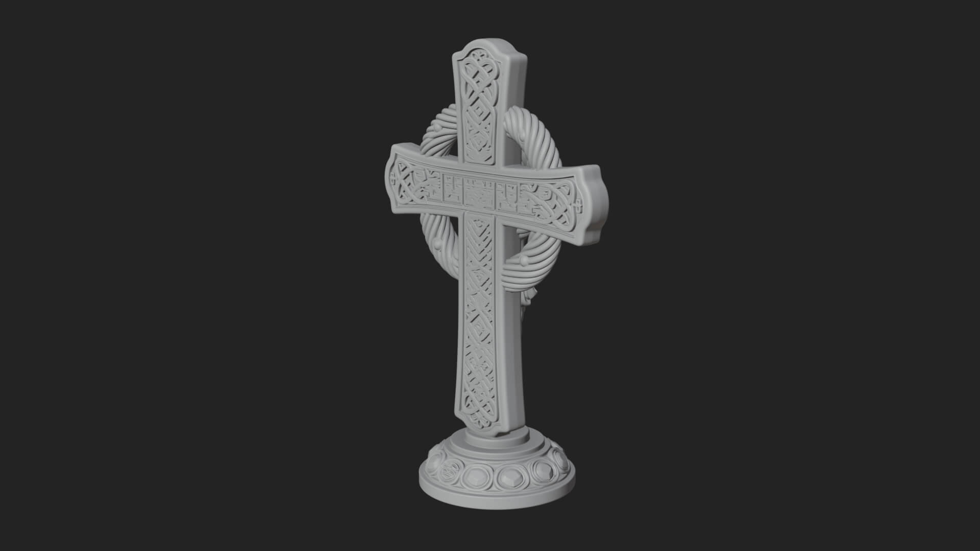 Gemmed Crucifix Cross Model Design 18 3D Print Model 3D Model