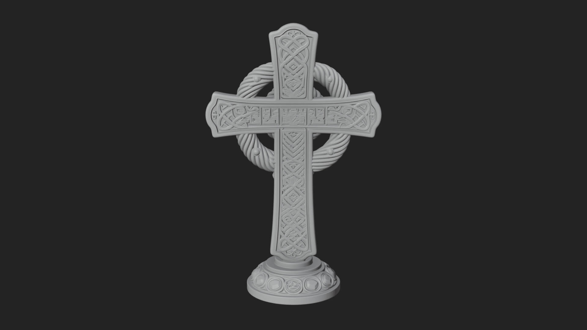 Gemmed Crucifix Cross Model Design 18 3D Print Model 3D Model