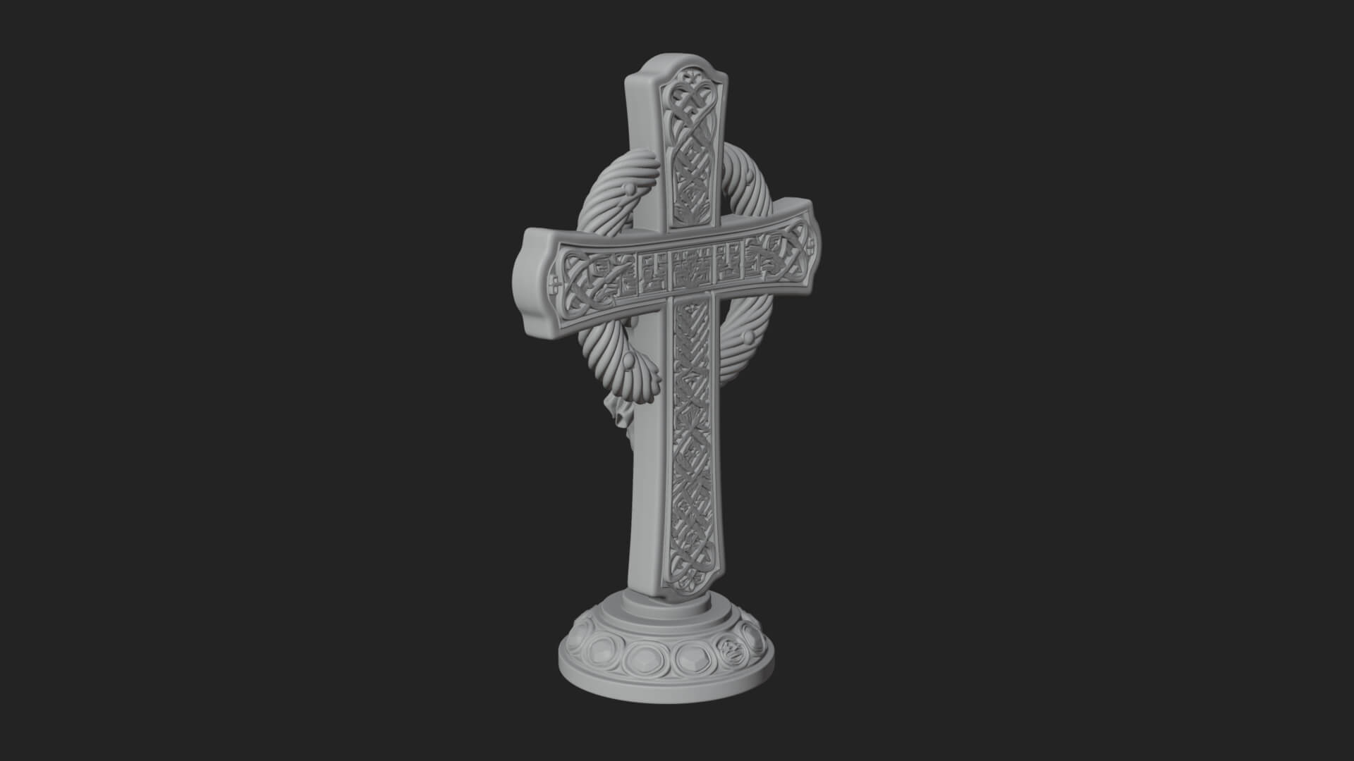 Gemmed Crucifix Cross Model Design 18 3D Print Model 3D Model