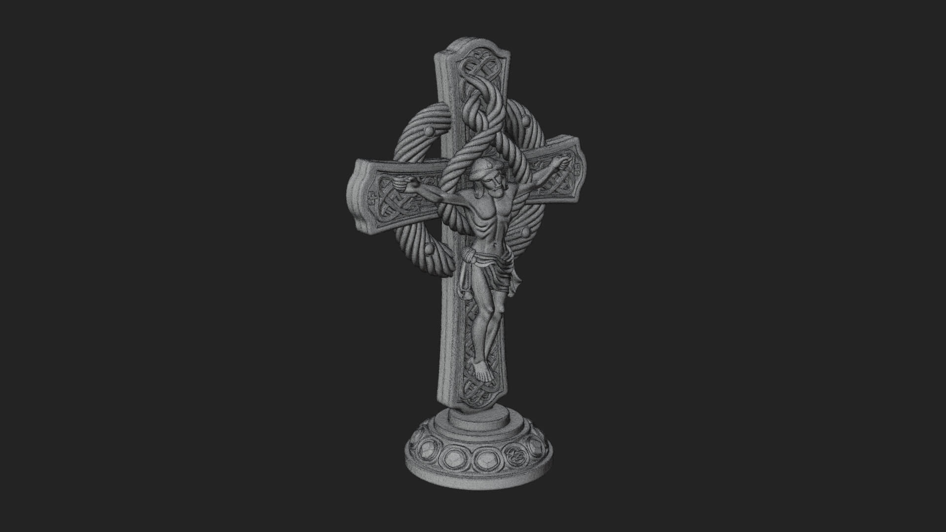 Gemmed Crucifix Cross Model Design 18 3D Print Model 3D Model