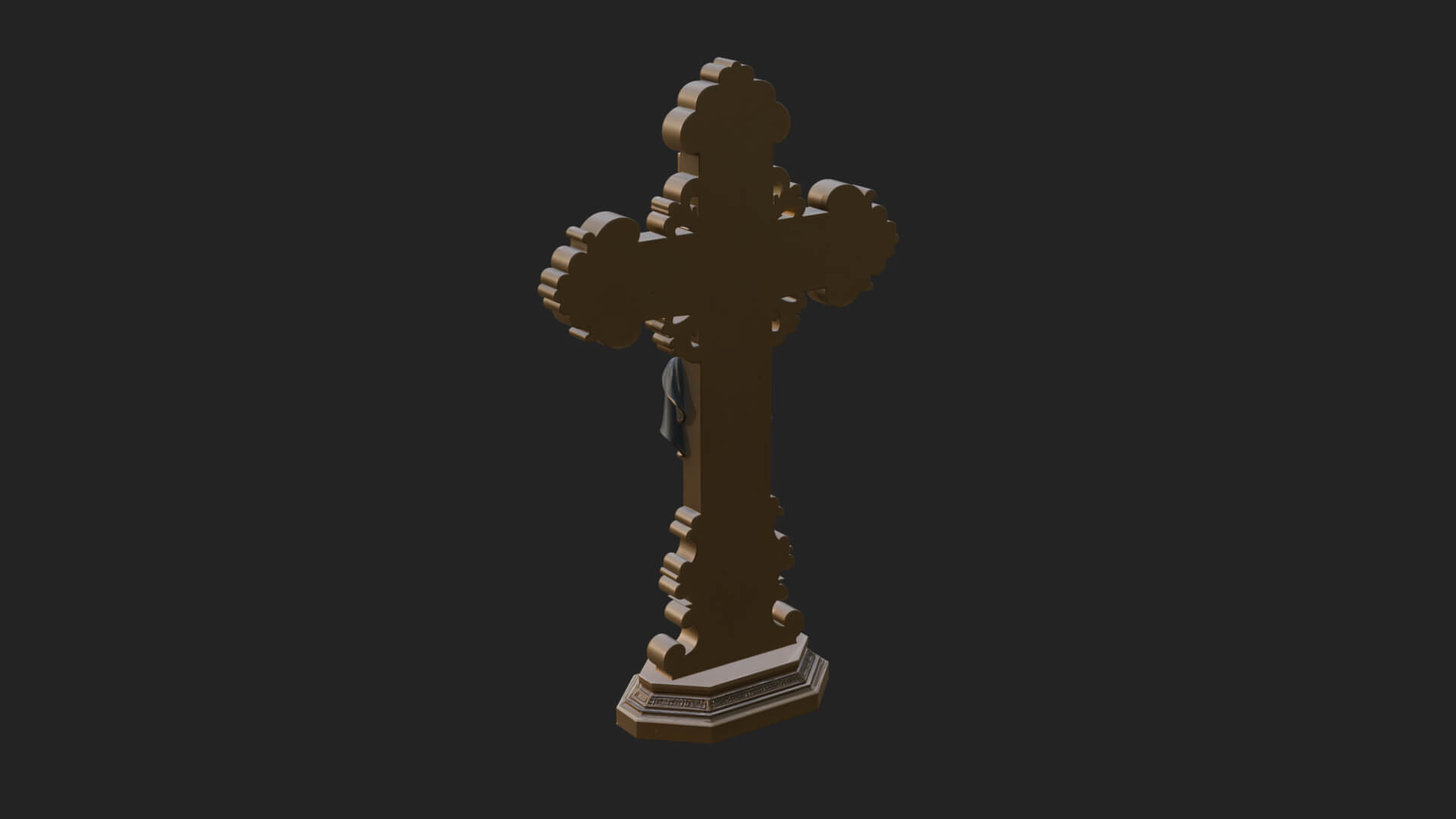 Gemmed Crucifix Cross Model Design 19 3D Print Model 3D Model