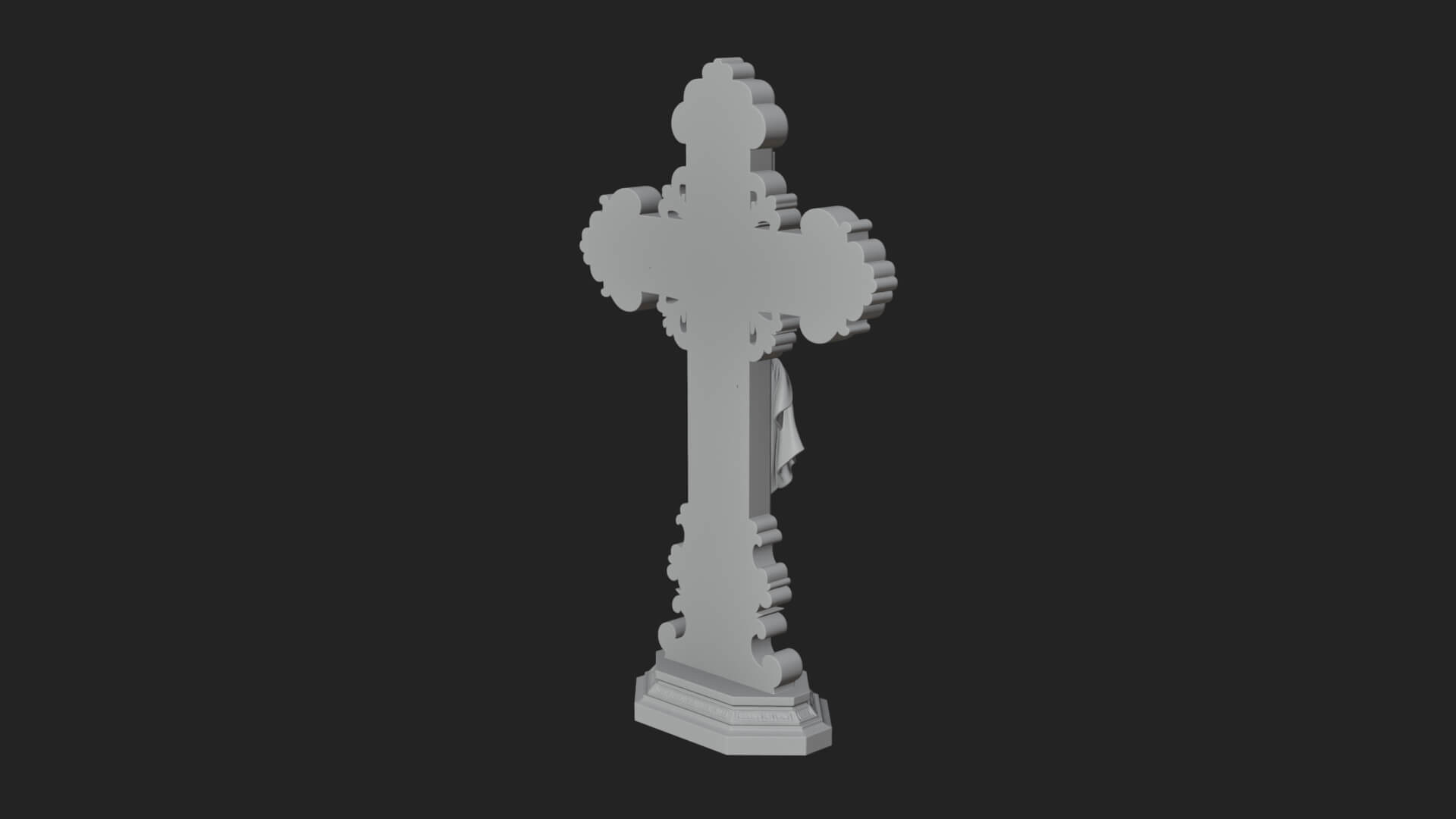 Gemmed Crucifix Cross Model Design 19 3D Print Model 3D Model