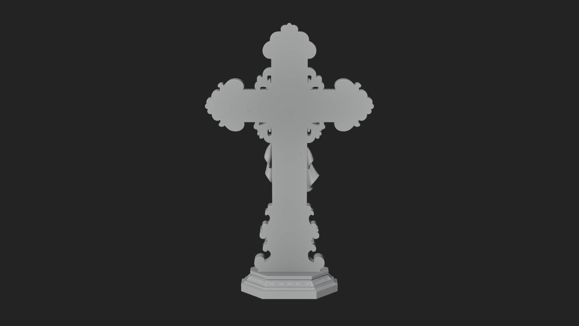 Gemmed Crucifix Cross Model Design 19 3D Print Model 3D Model