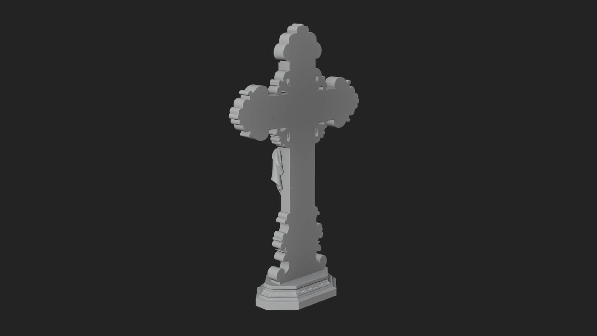 Gemmed Crucifix Cross Model Design 19 3D Print Model 3D Model