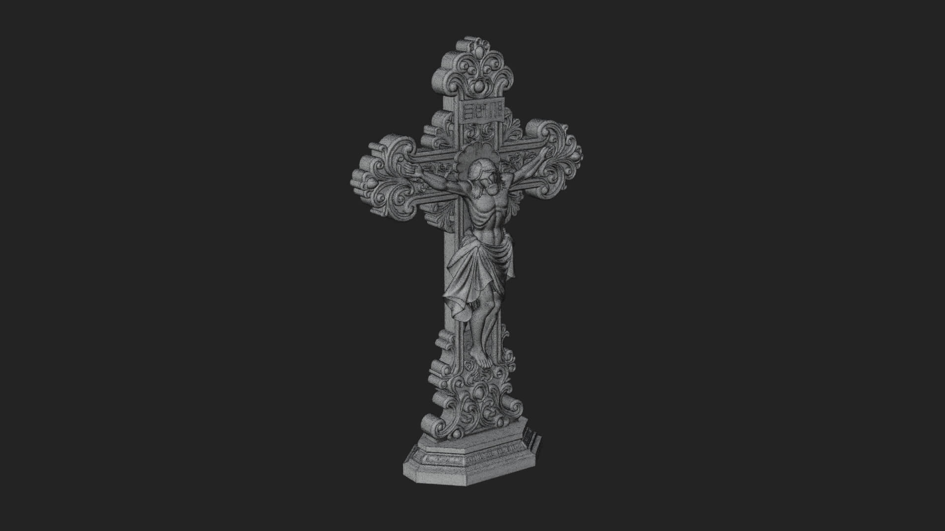Gemmed Crucifix Cross Model Design 19 3D Print Model 3D Model