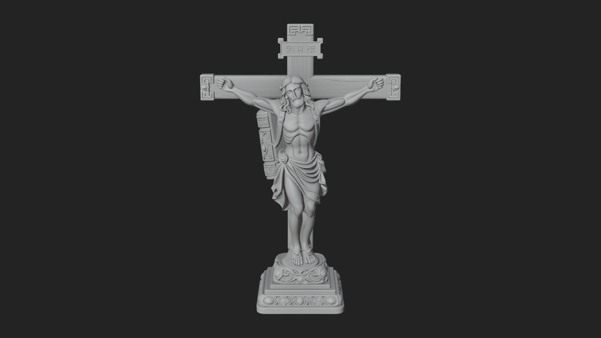 Gemmed Crucifix Cross Model Design 2 3D Print Model 3D Model