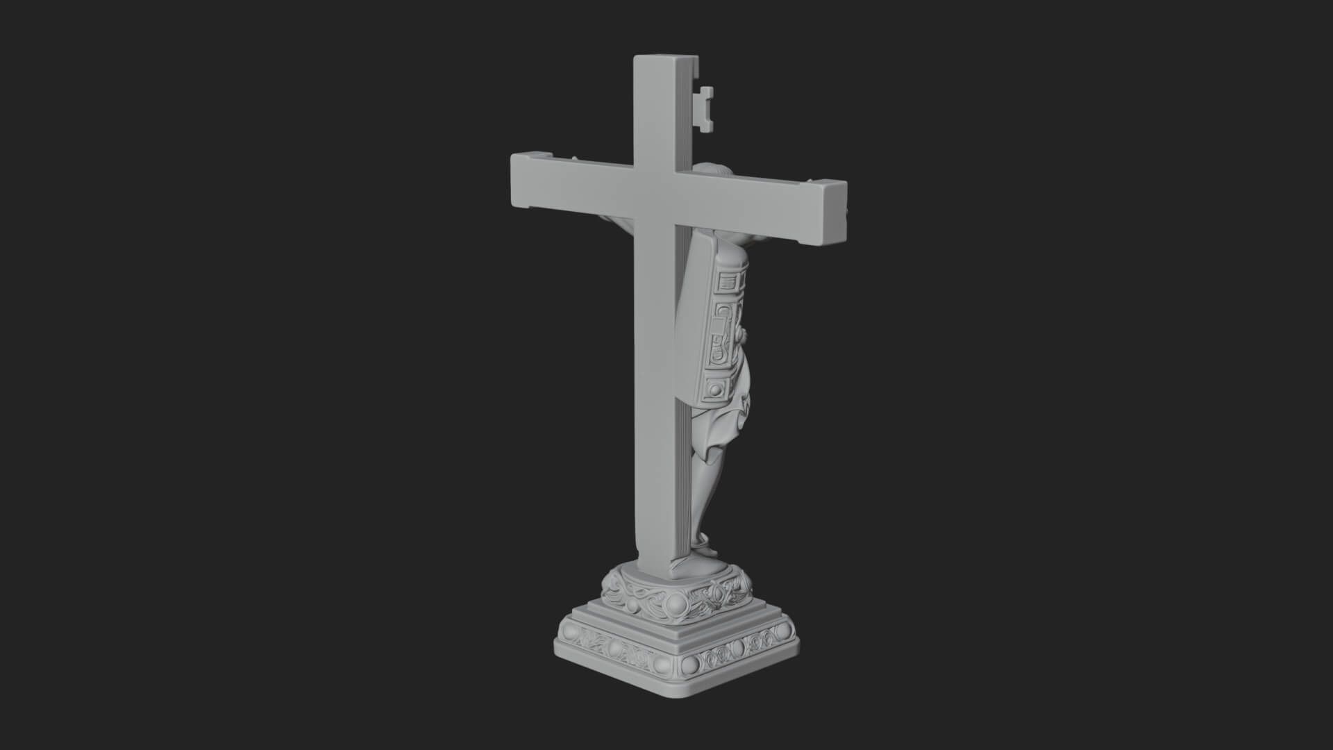 Gemmed Crucifix Cross Model Design 2 3D Print Model 3D Model