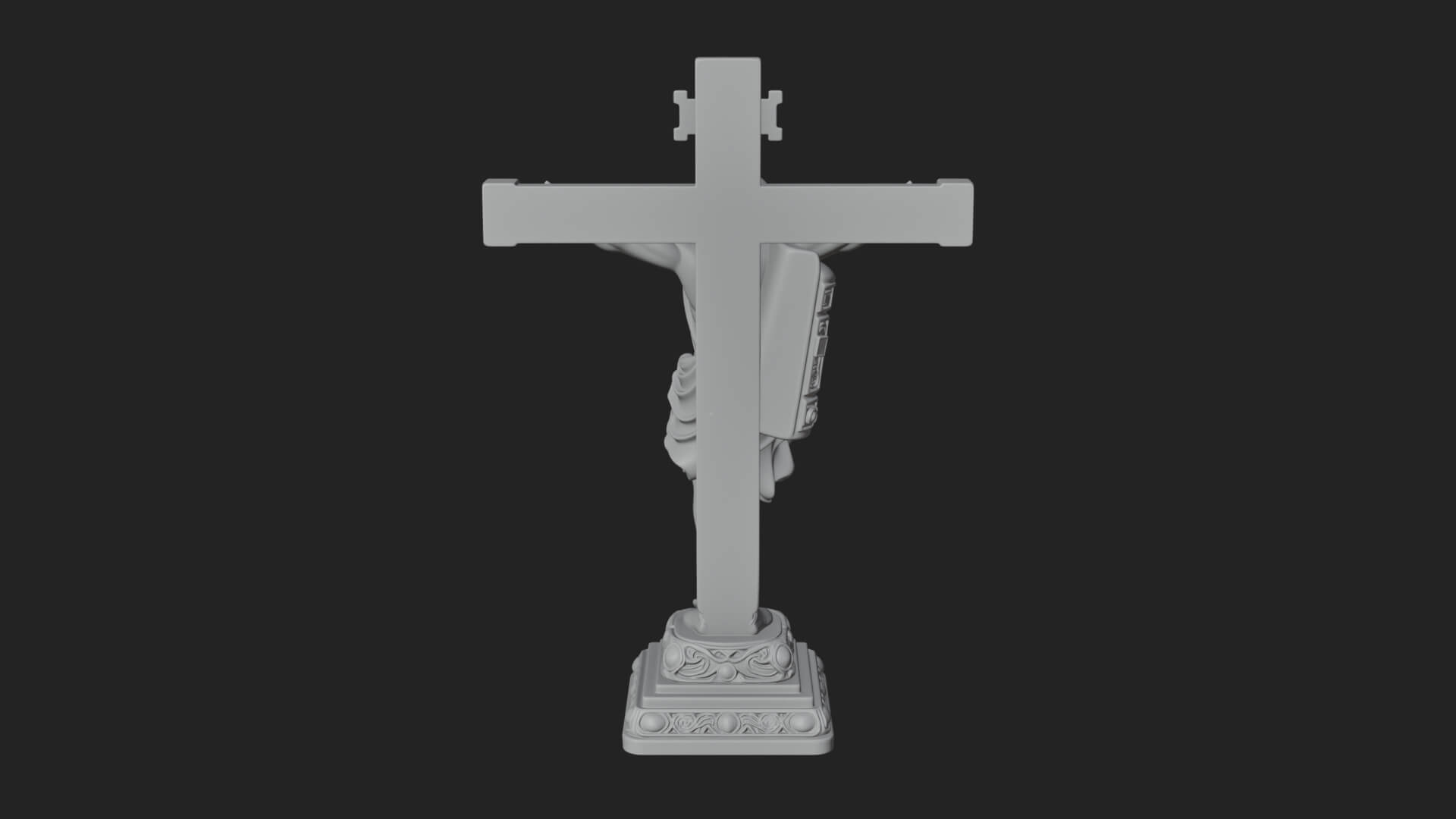 Gemmed Crucifix Cross Model Design 2 3D Print Model 3D Model