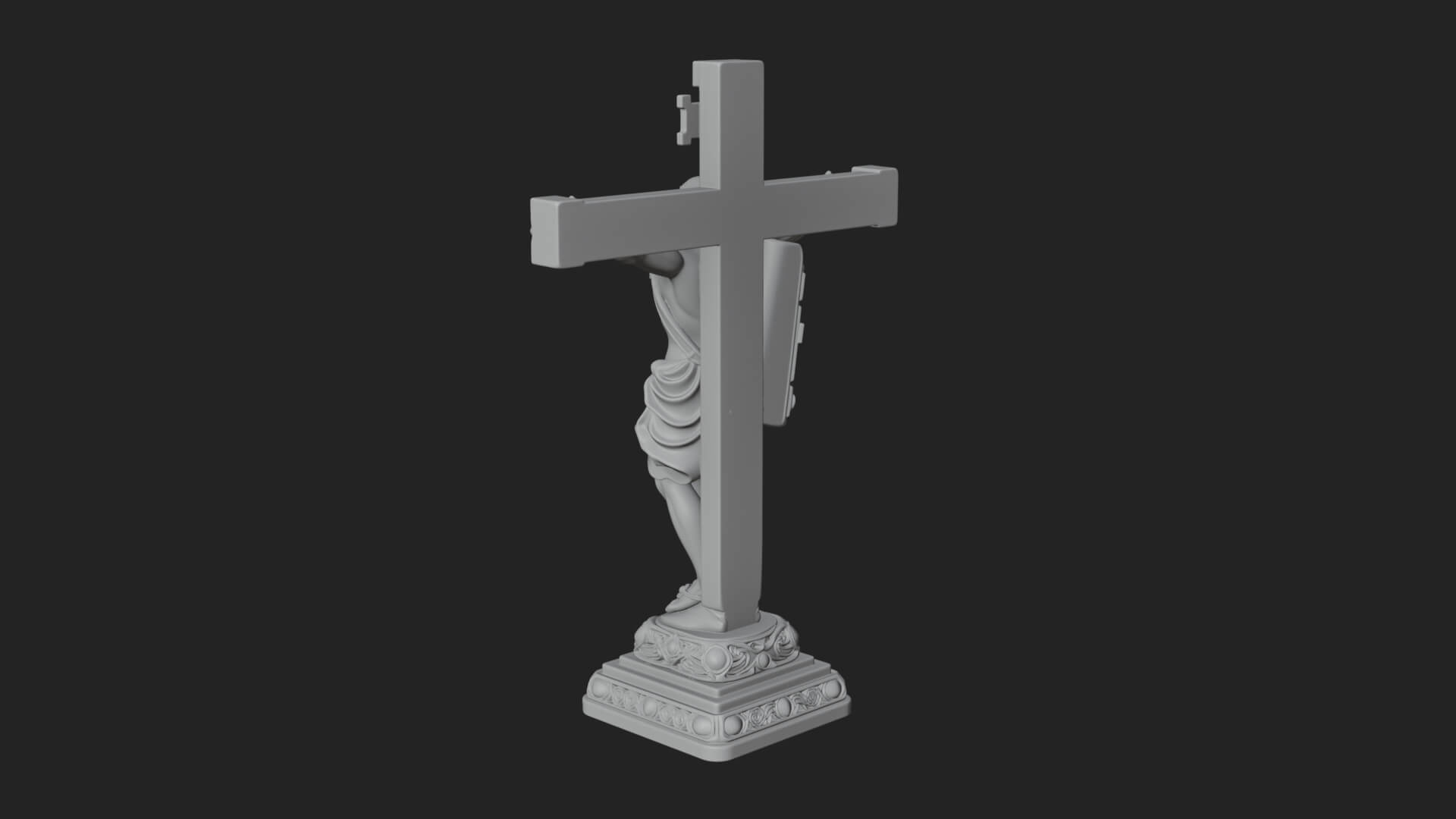 Gemmed Crucifix Cross Model Design 2 3D Print Model 3D Model