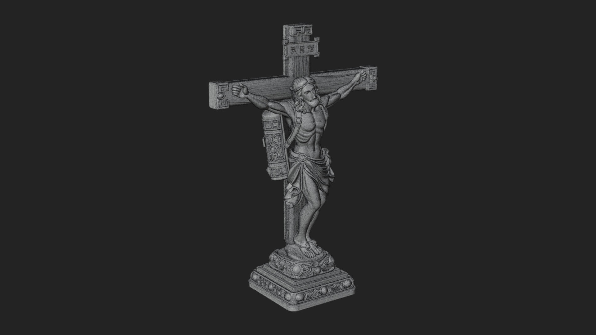 Gemmed Crucifix Cross Model Design 2 3D Print Model 3D Model