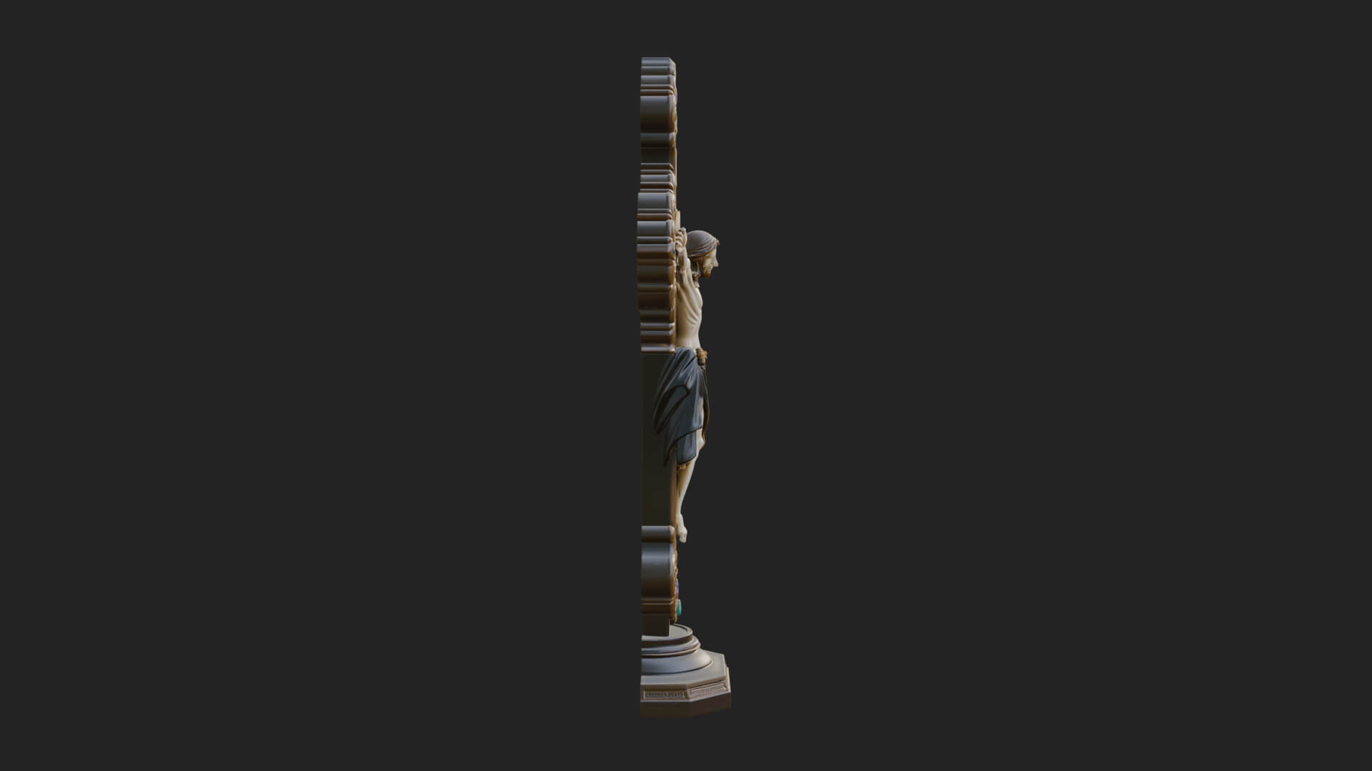 Gemmed Crucifix Cross Model Design 20 3D Print Model 3D Model