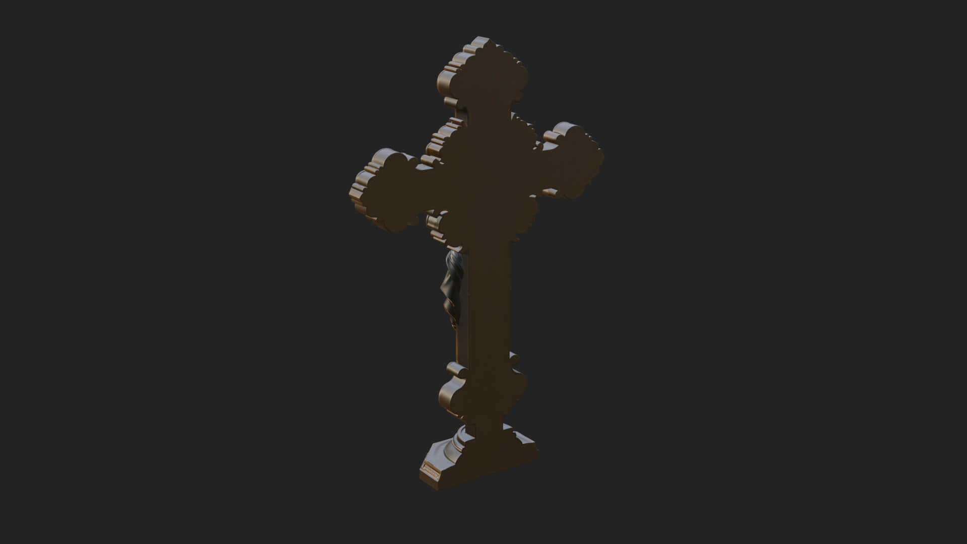 Gemmed Crucifix Cross Model Design 20 3D Print Model 3D Model