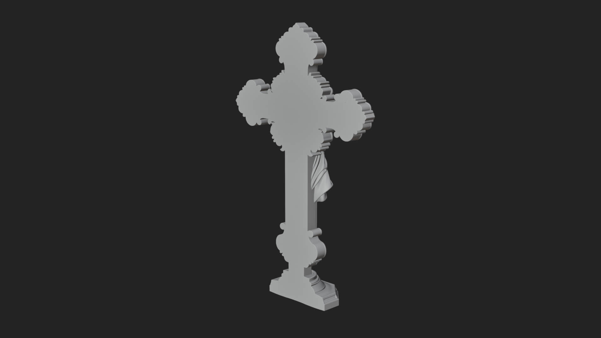 Gemmed Crucifix Cross Model Design 20 3D Print Model 3D Model