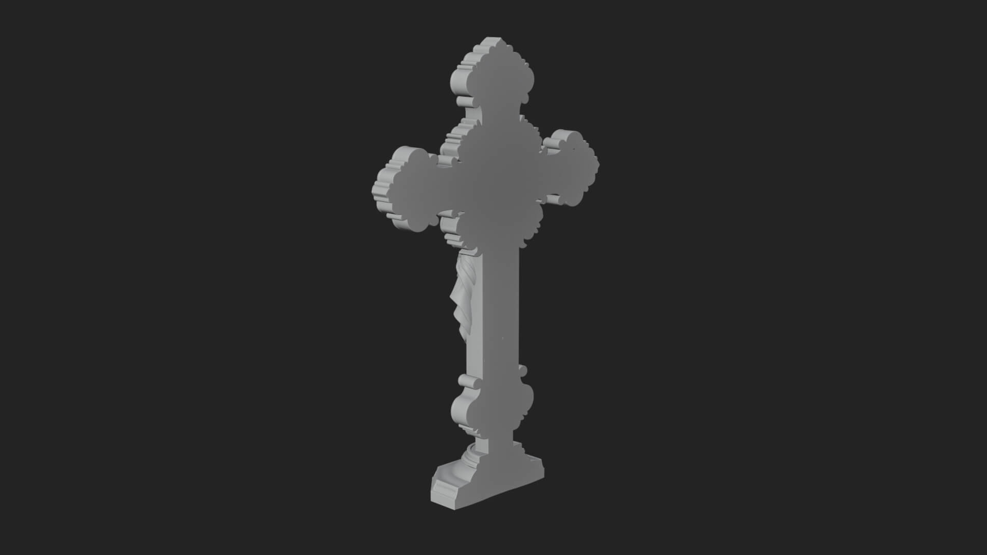 Gemmed Crucifix Cross Model Design 20 3D Print Model 3D Model