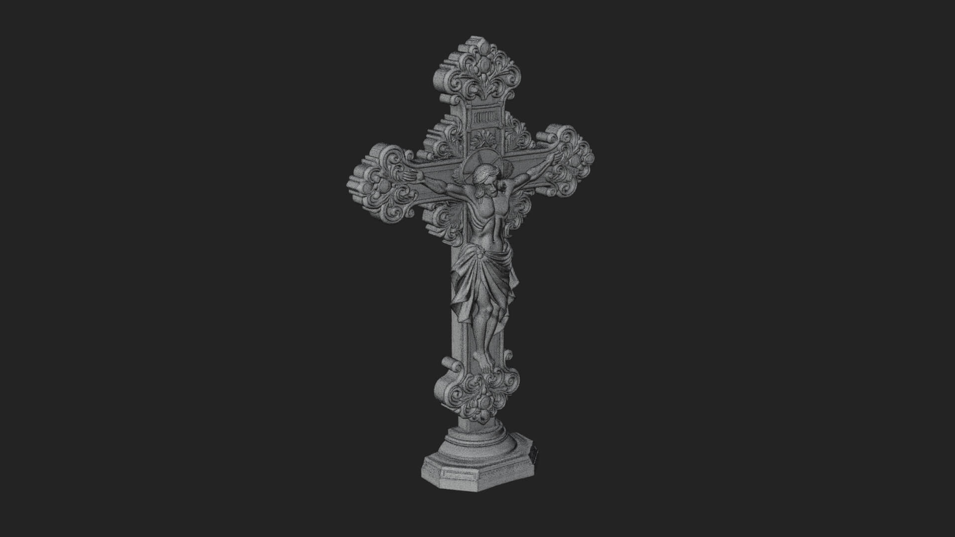 Gemmed Crucifix Cross Model Design 20 3D Print Model 3D Model