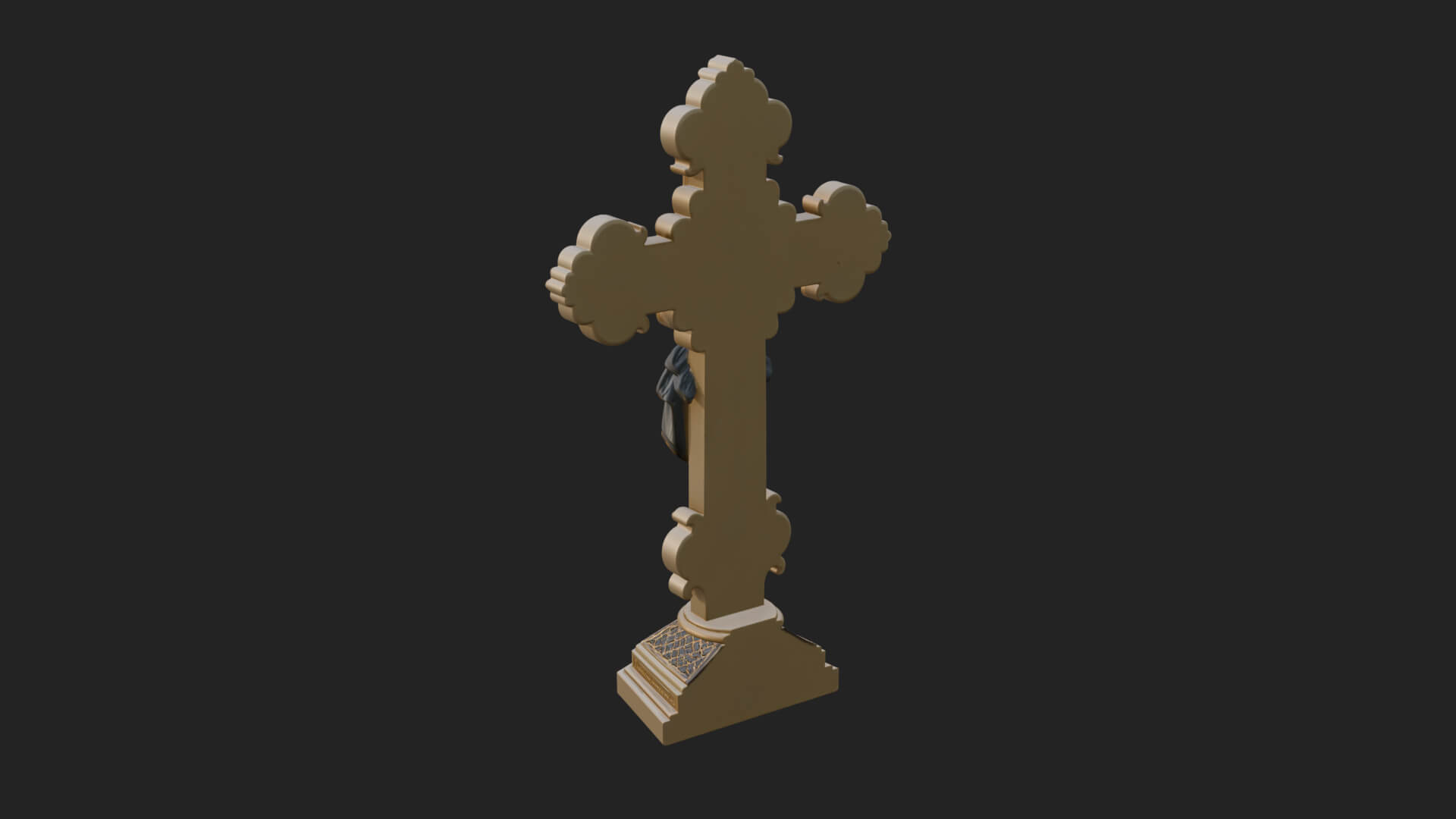 Gemmed Crucifix Cross Model Design 21 3D Print Model 3D Model