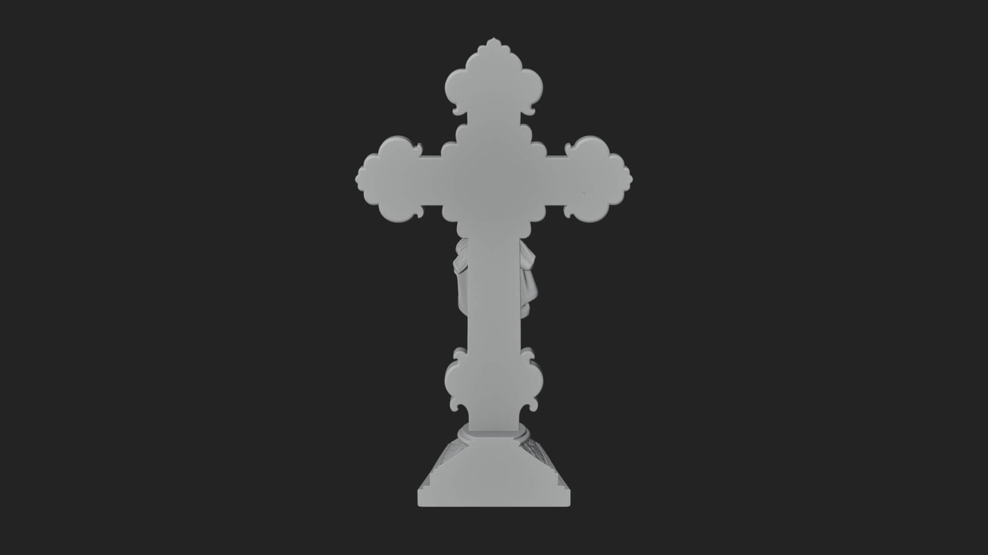 Gemmed Crucifix Cross Model Design 21 3D Print Model 3D Model