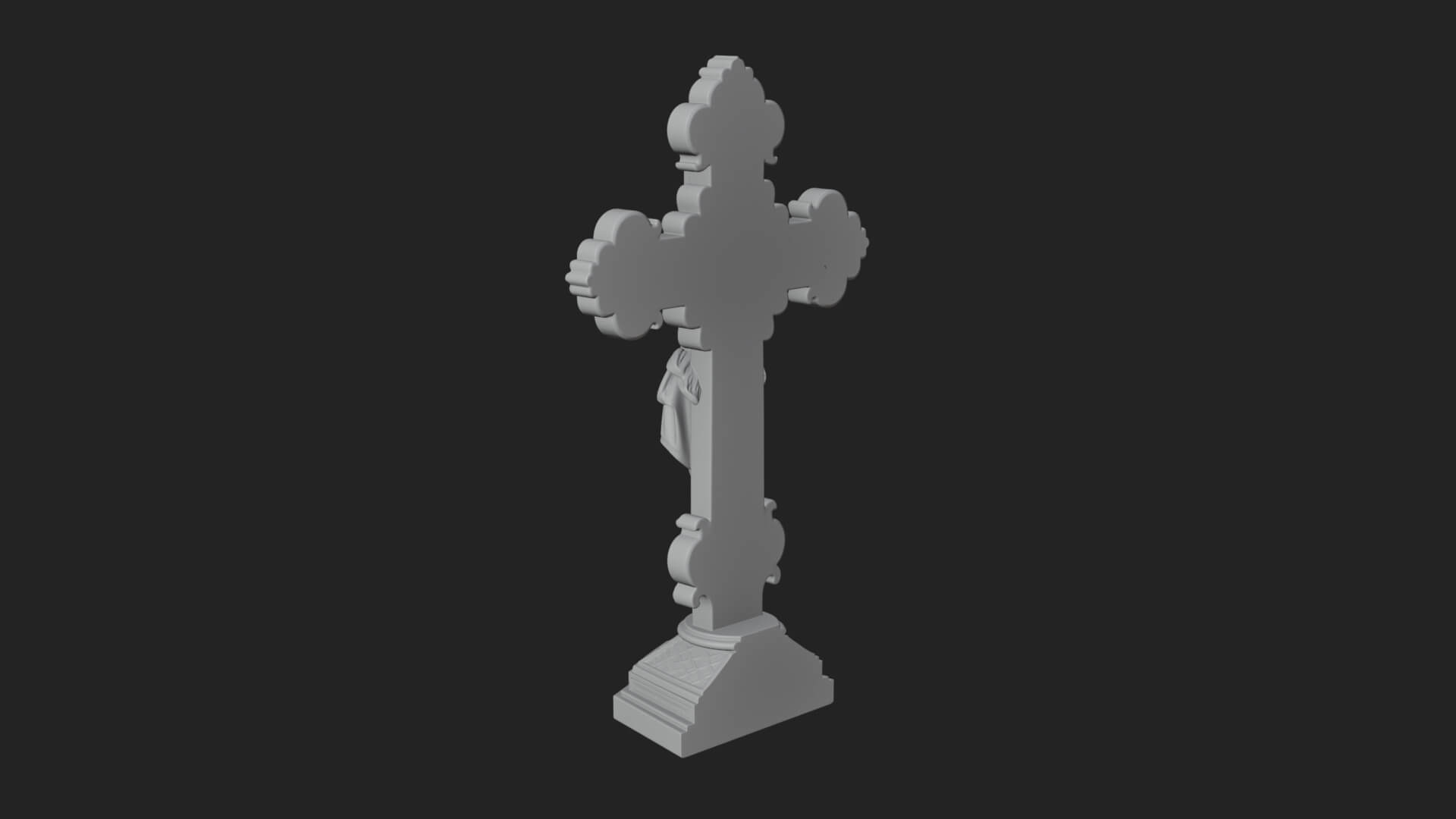Gemmed Crucifix Cross Model Design 21 3D Print Model 3D Model