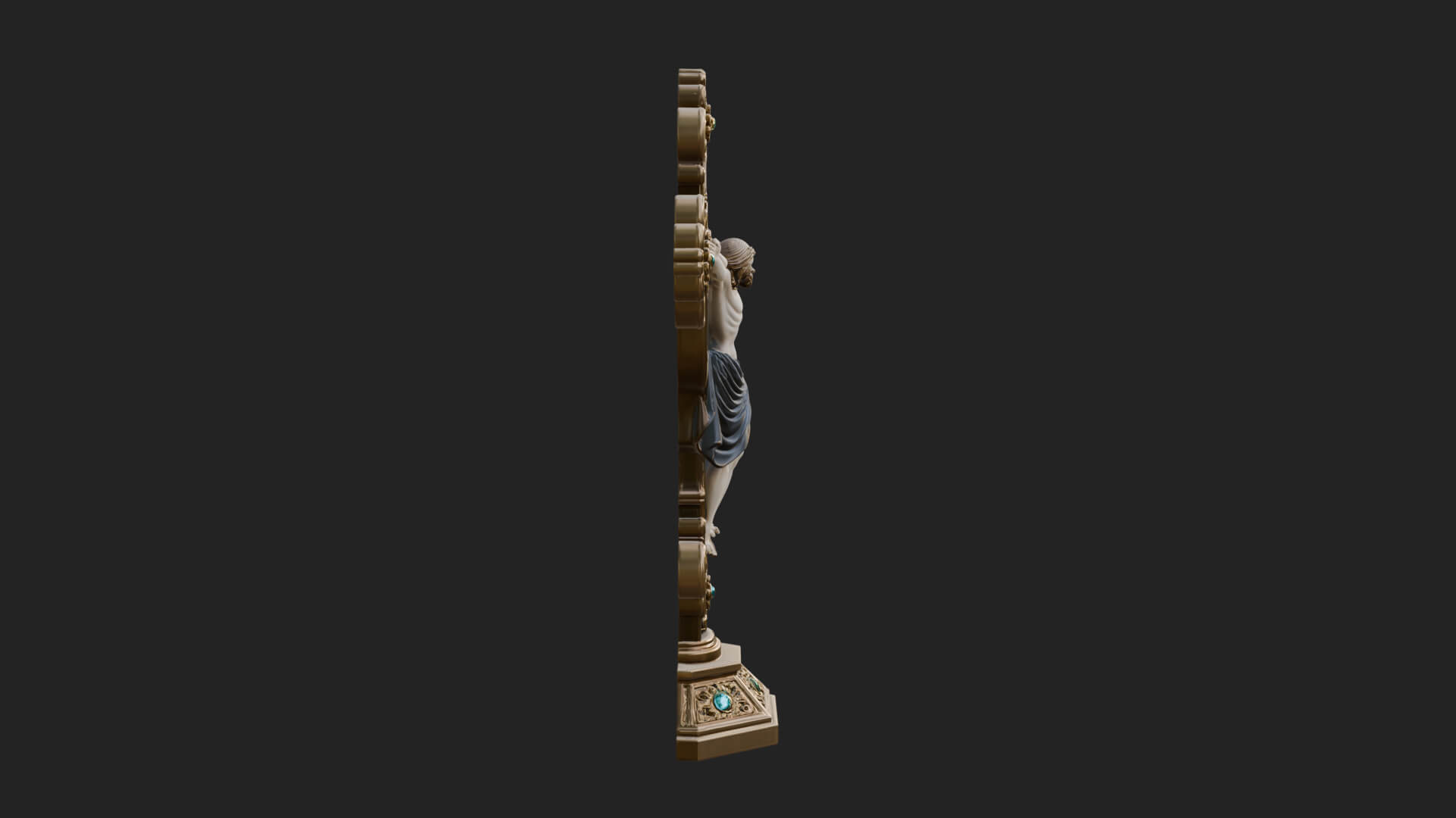 Gemmed Crucifix Cross Model Design 22 3D Print Model 3D Model