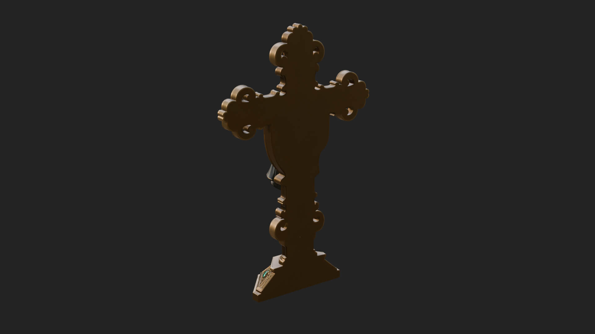 Gemmed Crucifix Cross Model Design 22 3D Print Model 3D Model
