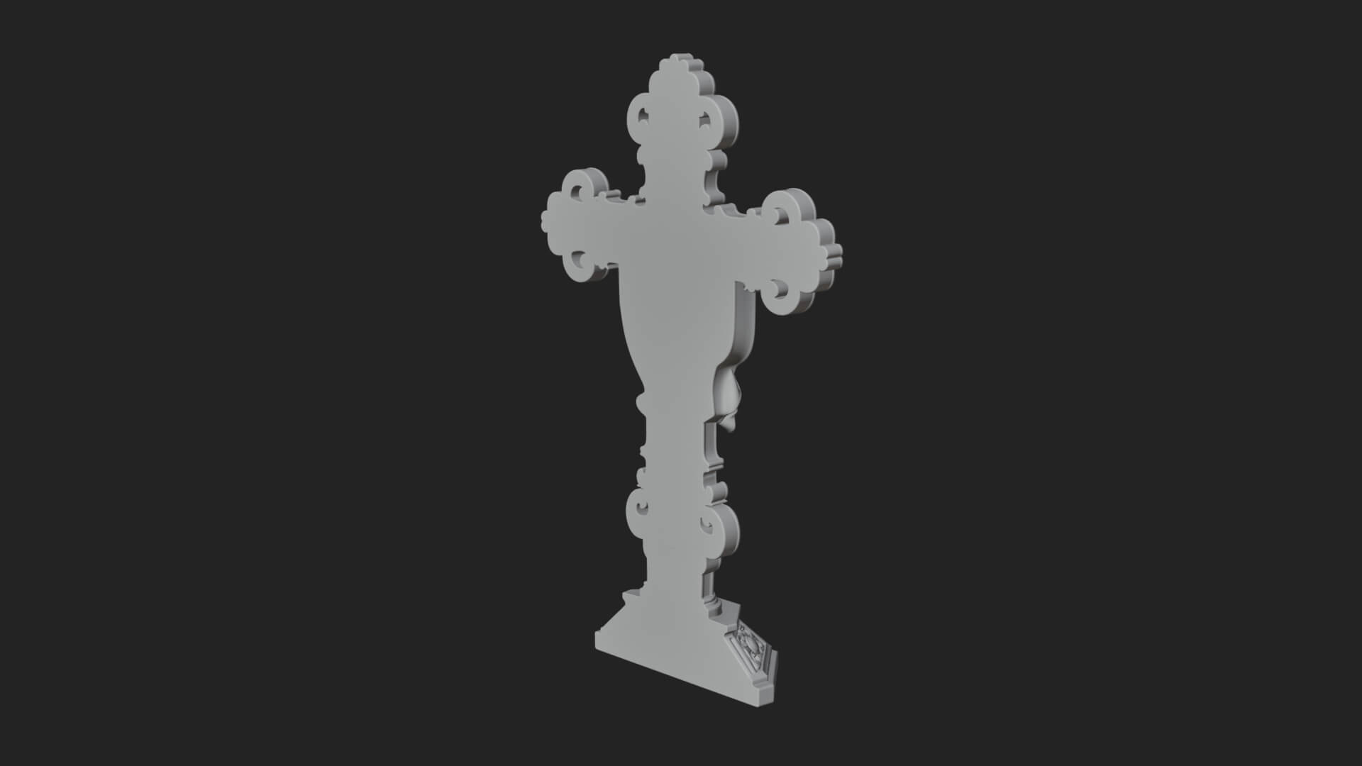 Gemmed Crucifix Cross Model Design 22 3D Print Model 3D Model