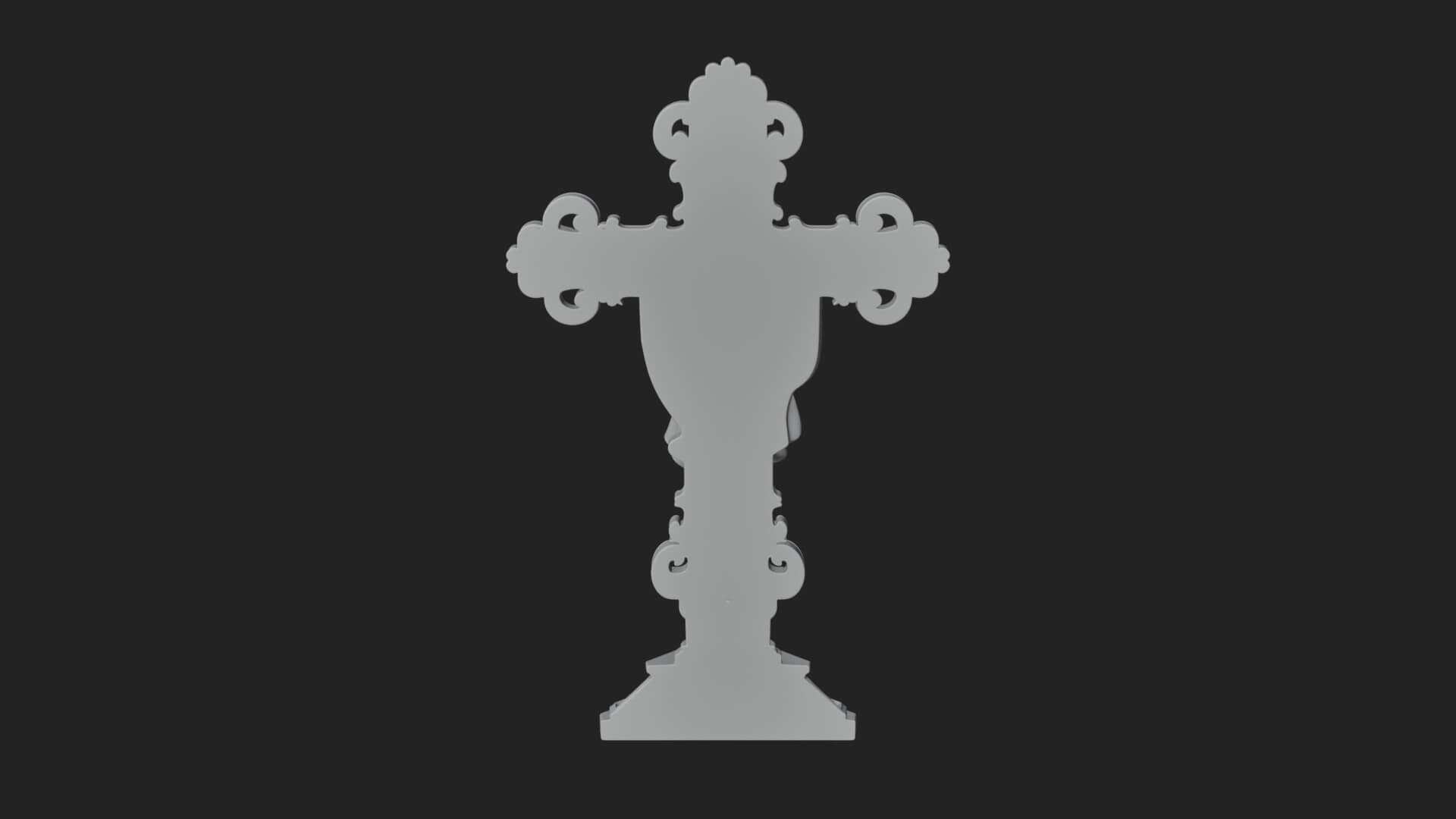Gemmed Crucifix Cross Model Design 22 3D Print Model 3D Model