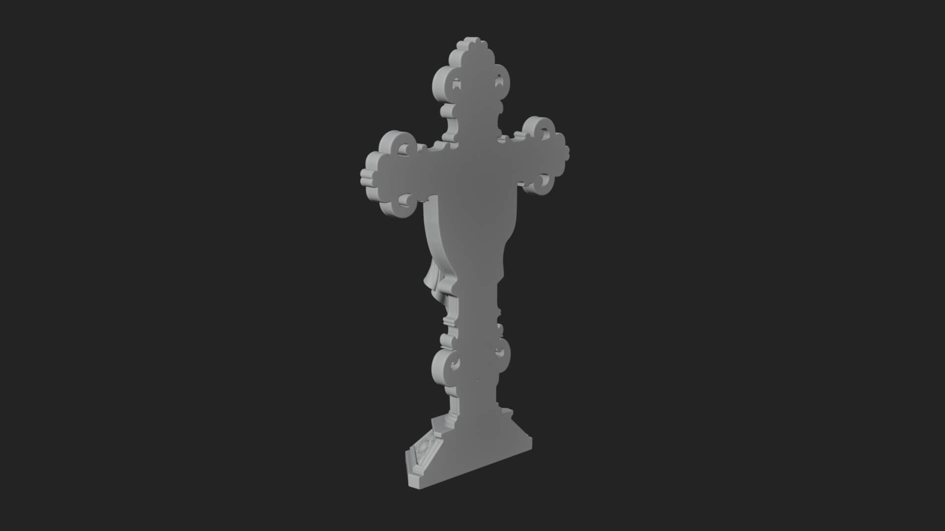Gemmed Crucifix Cross Model Design 22 3D Print Model 3D Model
