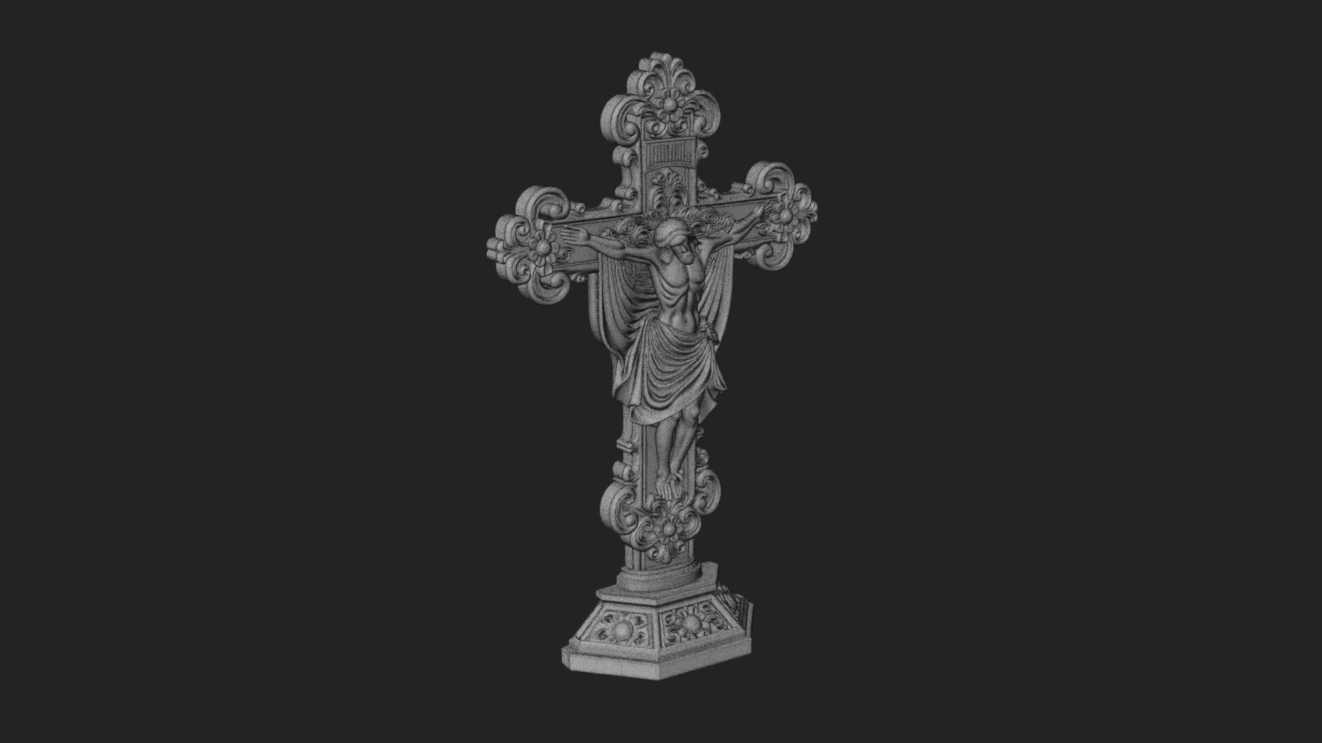 Gemmed Crucifix Cross Model Design 22 3D Print Model 3D Model