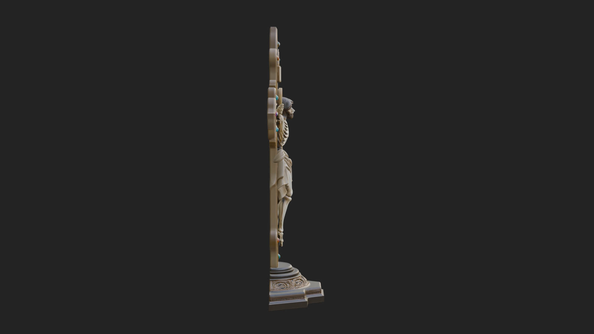 Gemmed Crucifix Cross Model Design 23 3D Print Model 3D Model