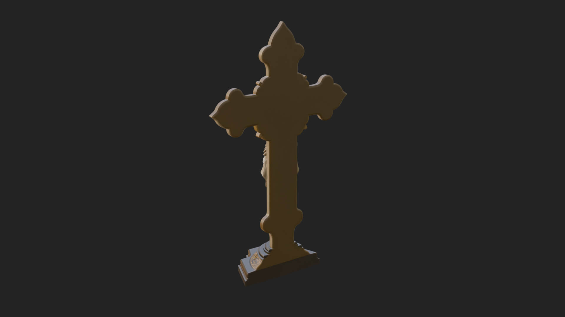 Gemmed Crucifix Cross Model Design 23 3D Print Model 3D Model