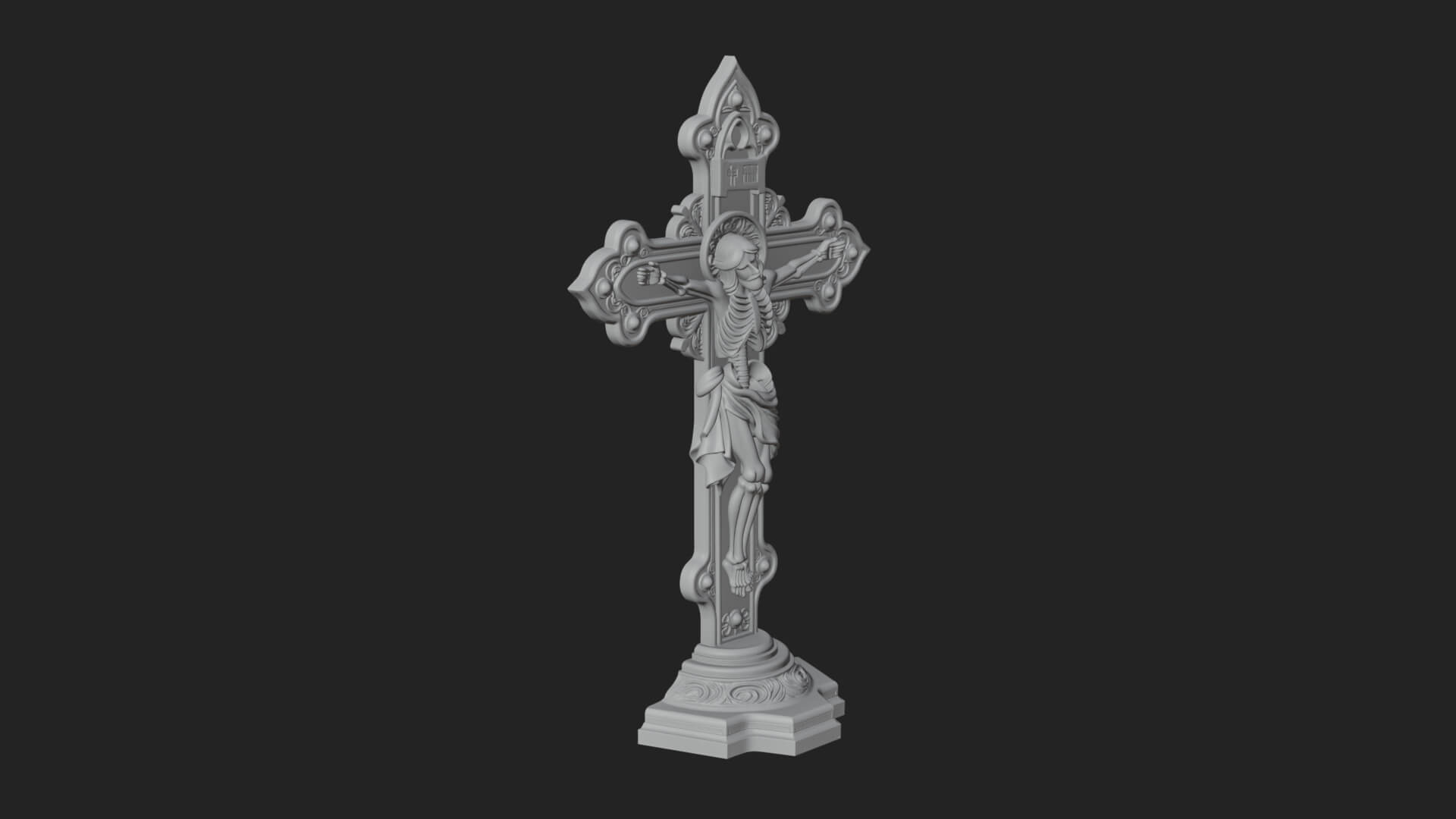 Gemmed Crucifix Cross Model Design 23 3D Print Model 3D Model