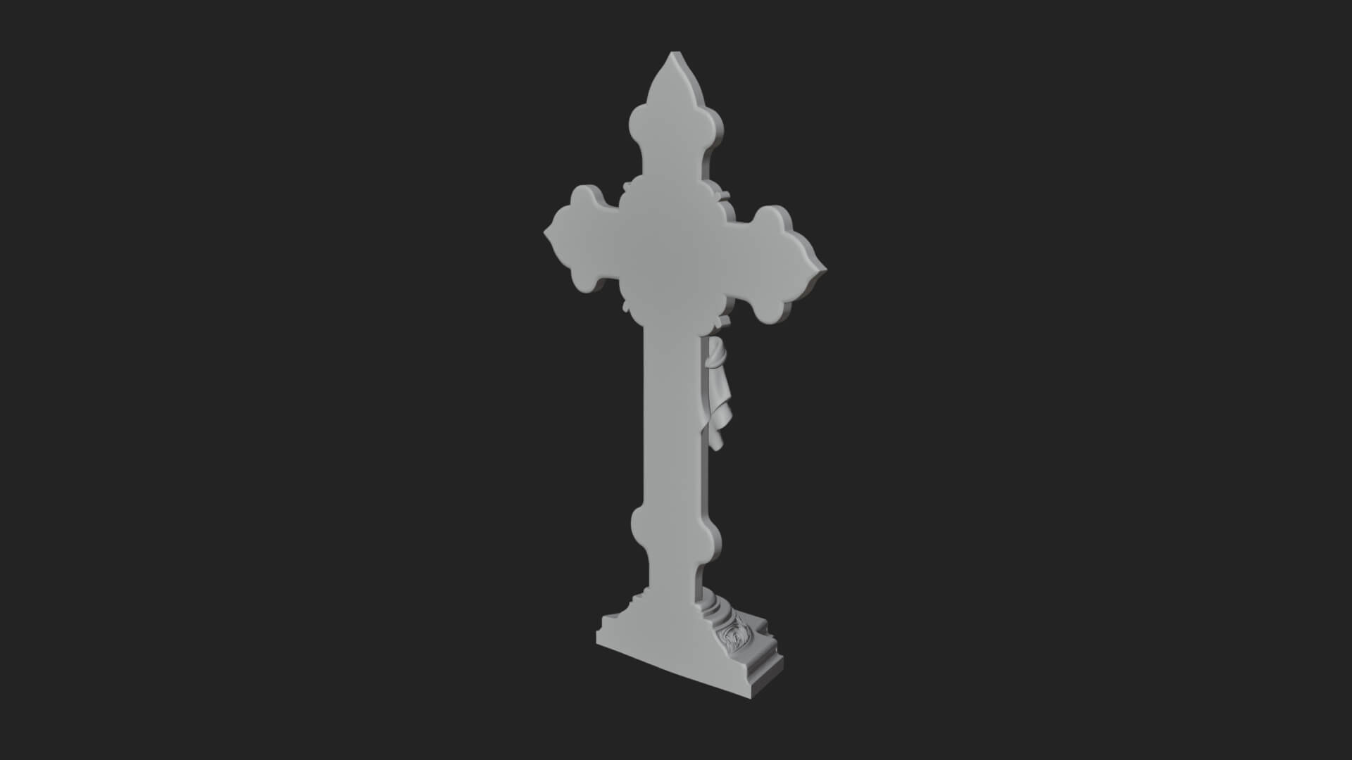 Gemmed Crucifix Cross Model Design 23 3D Print Model 3D Model