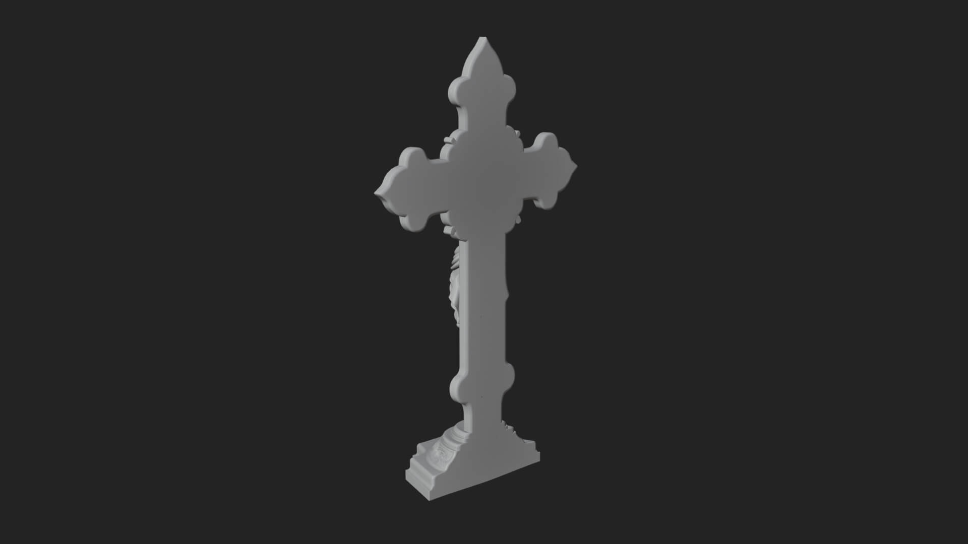 Gemmed Crucifix Cross Model Design 23 3D Print Model 3D Model