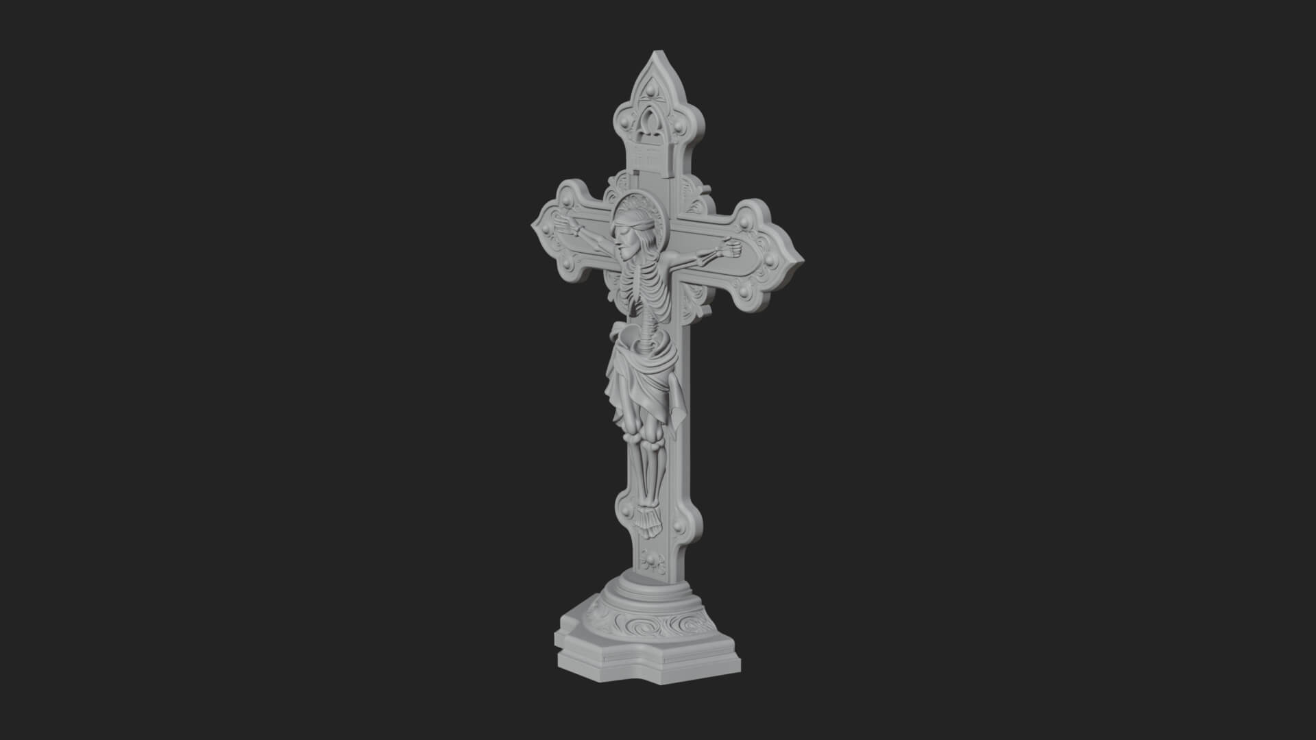 Gemmed Crucifix Cross Model Design 23 3D Print Model 3D Model