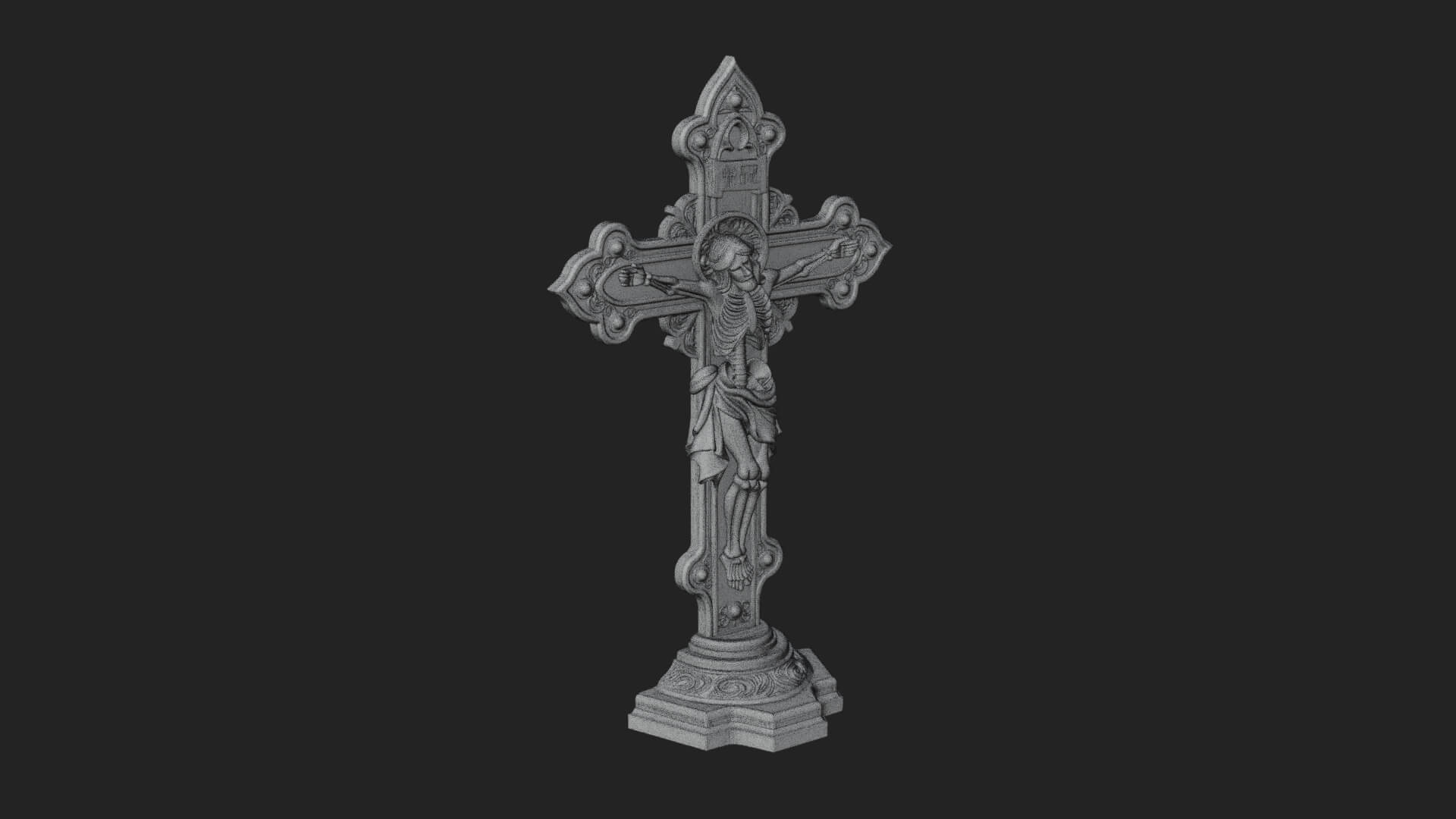 Gemmed Crucifix Cross Model Design 23 3D Print Model 3D Model