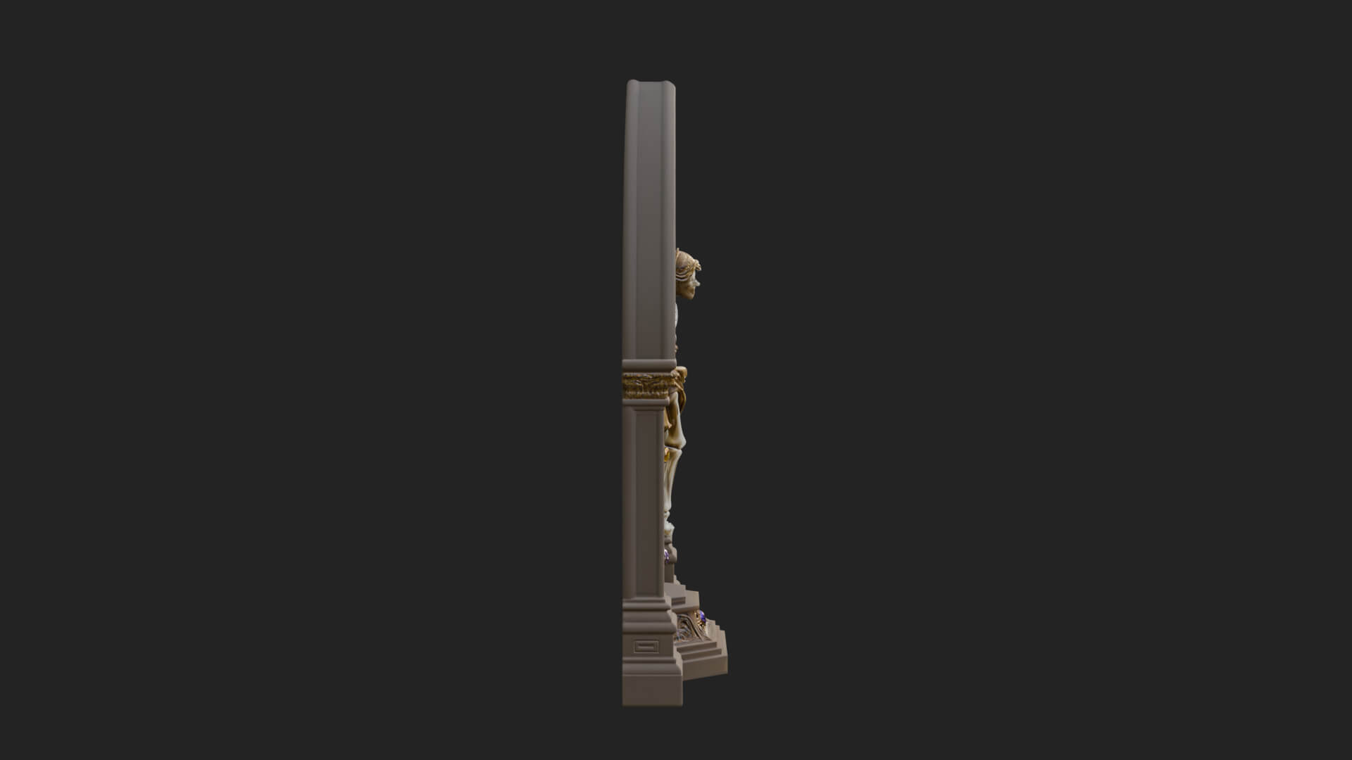 Gemmed Crucifix Cross Model Design 24 3D Print Model 3D Model