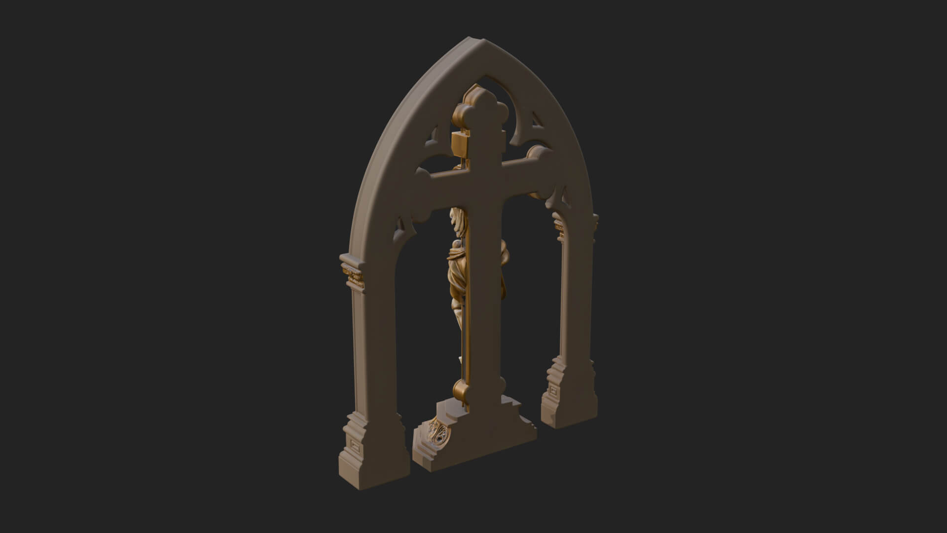 Gemmed Crucifix Cross Model Design 24 3D Print Model 3D Model