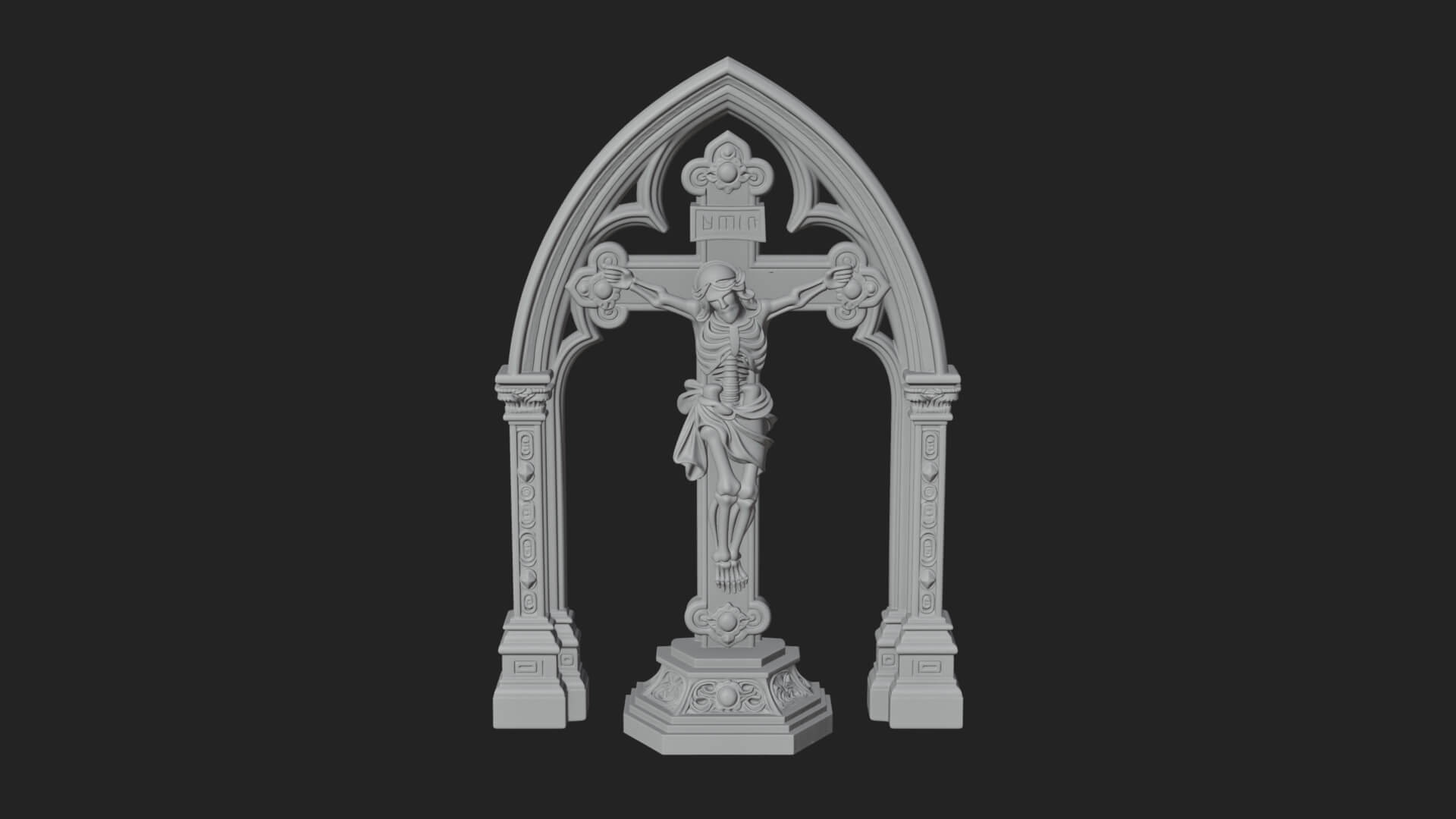 Gemmed Crucifix Cross Model Design 24 3D Print Model 3D Model