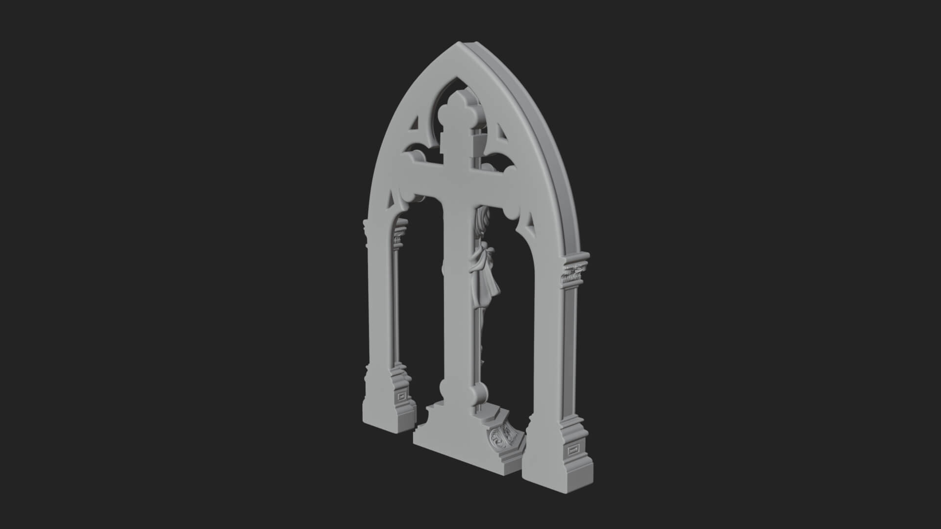 Gemmed Crucifix Cross Model Design 24 3D Print Model 3D Model