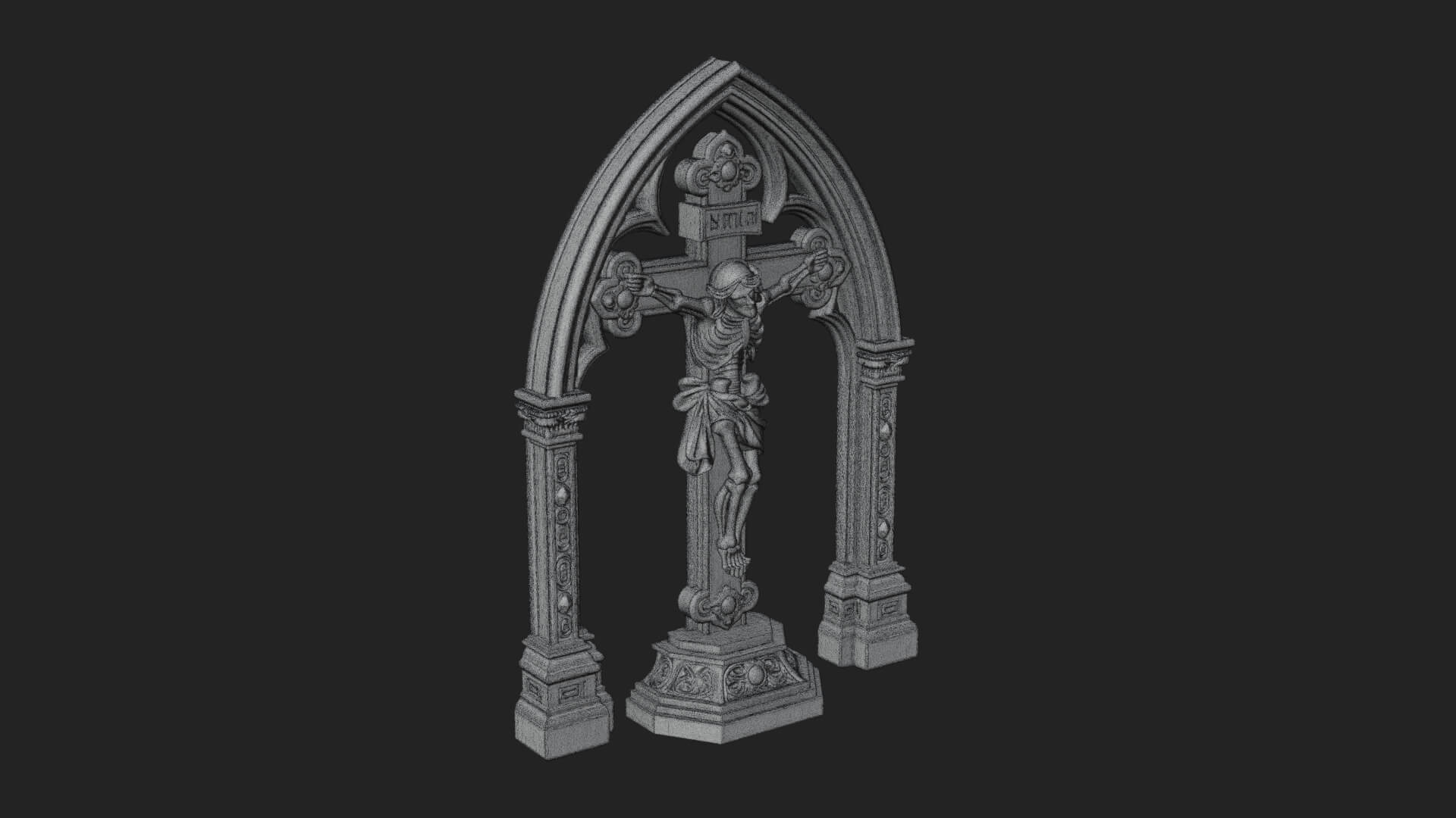 Gemmed Crucifix Cross Model Design 24 3D Print Model 3D Model