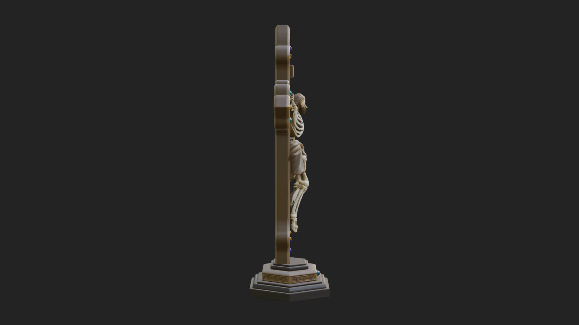 Gemmed Crucifix Cross Model Design 25 3D Print Model 3D Model