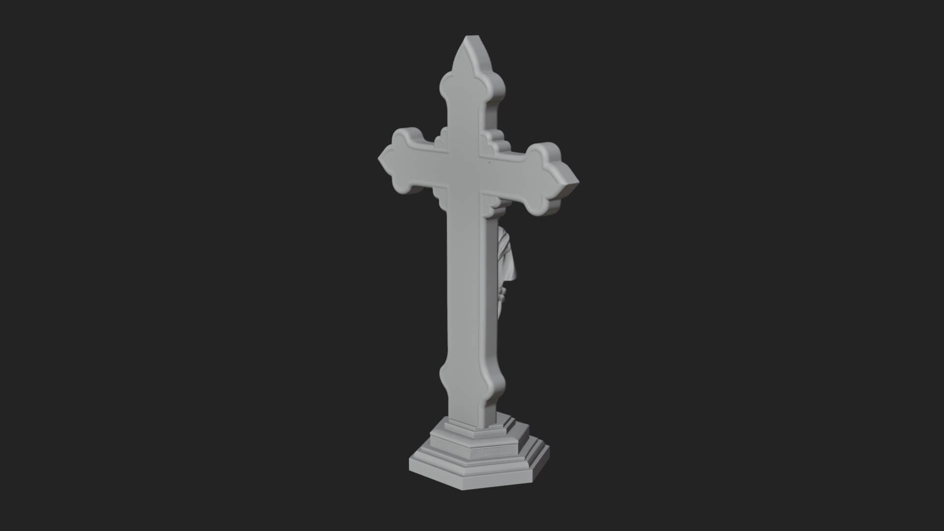 Gemmed Crucifix Cross Model Design 25 3D Print Model 3D Model